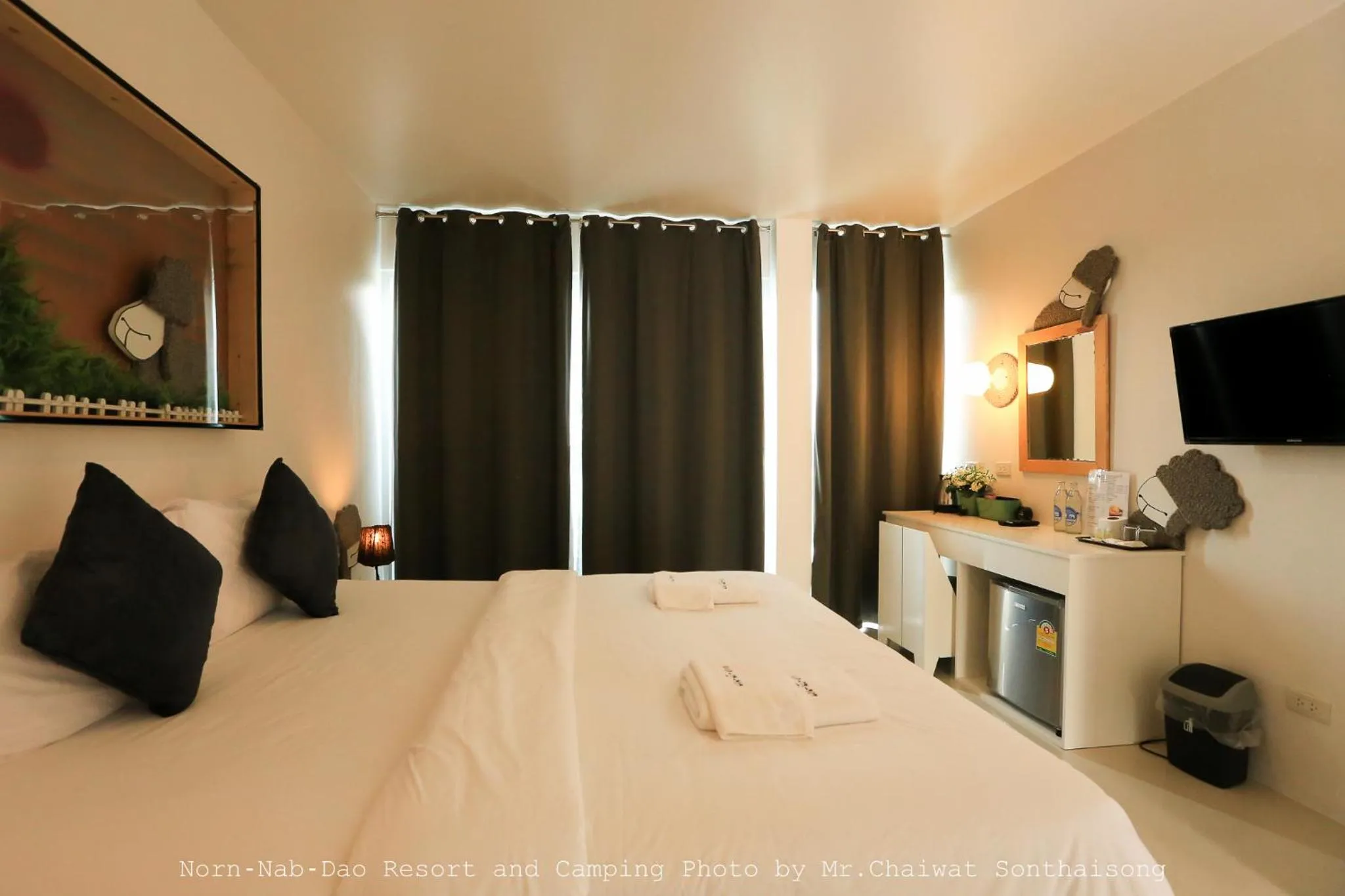 Bed in Norn Nab Dao RimPhu Resort