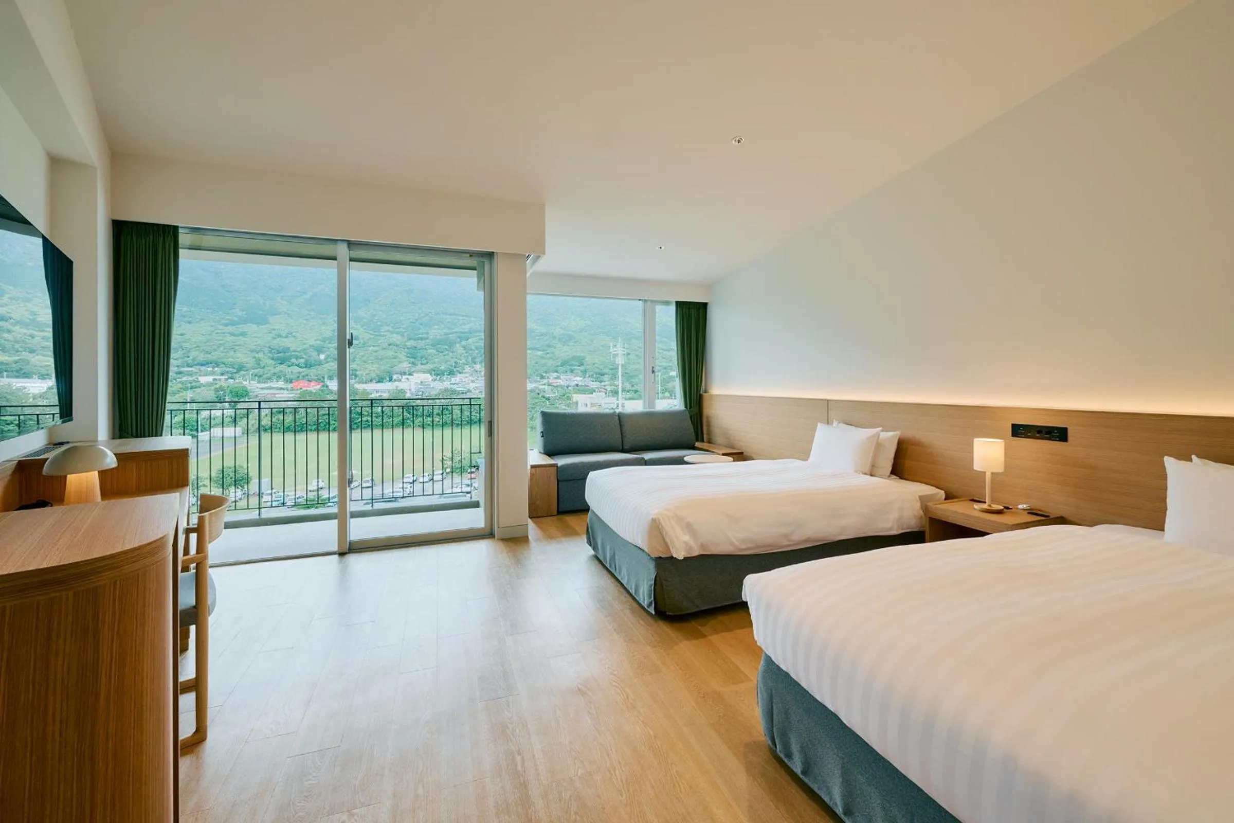 Natural landscape, Bed in samana hotel Yakushima