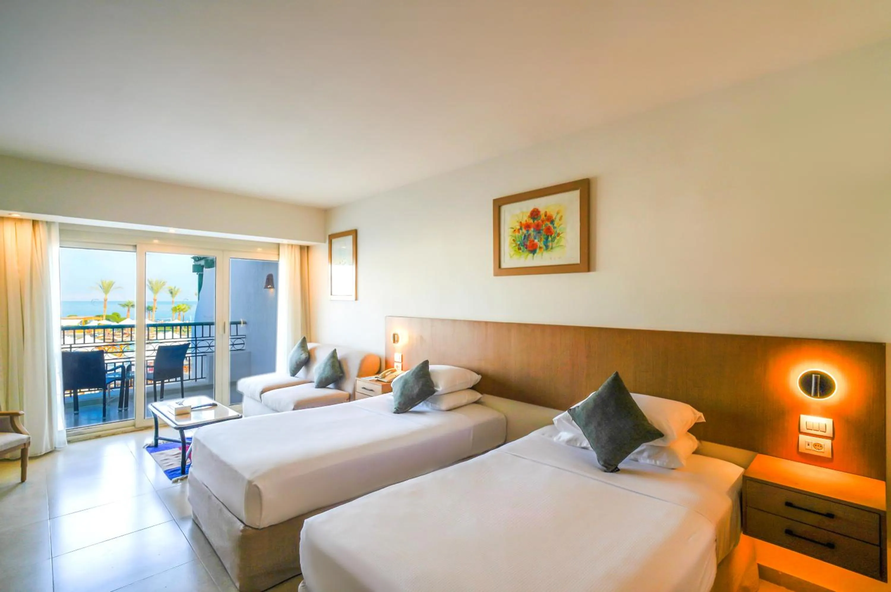 Bed in Safir Sharm Waterfalls Resort