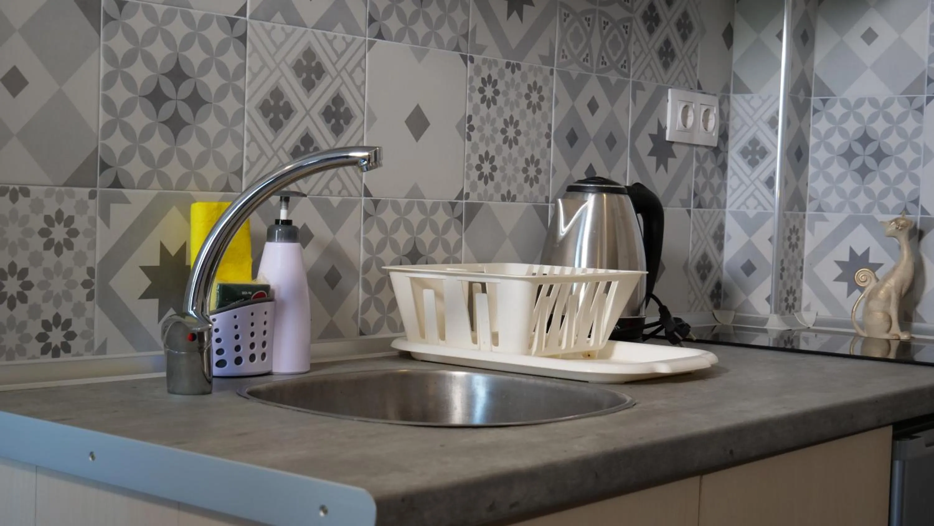 Kitchen or kitchenette in Ammos Hotel