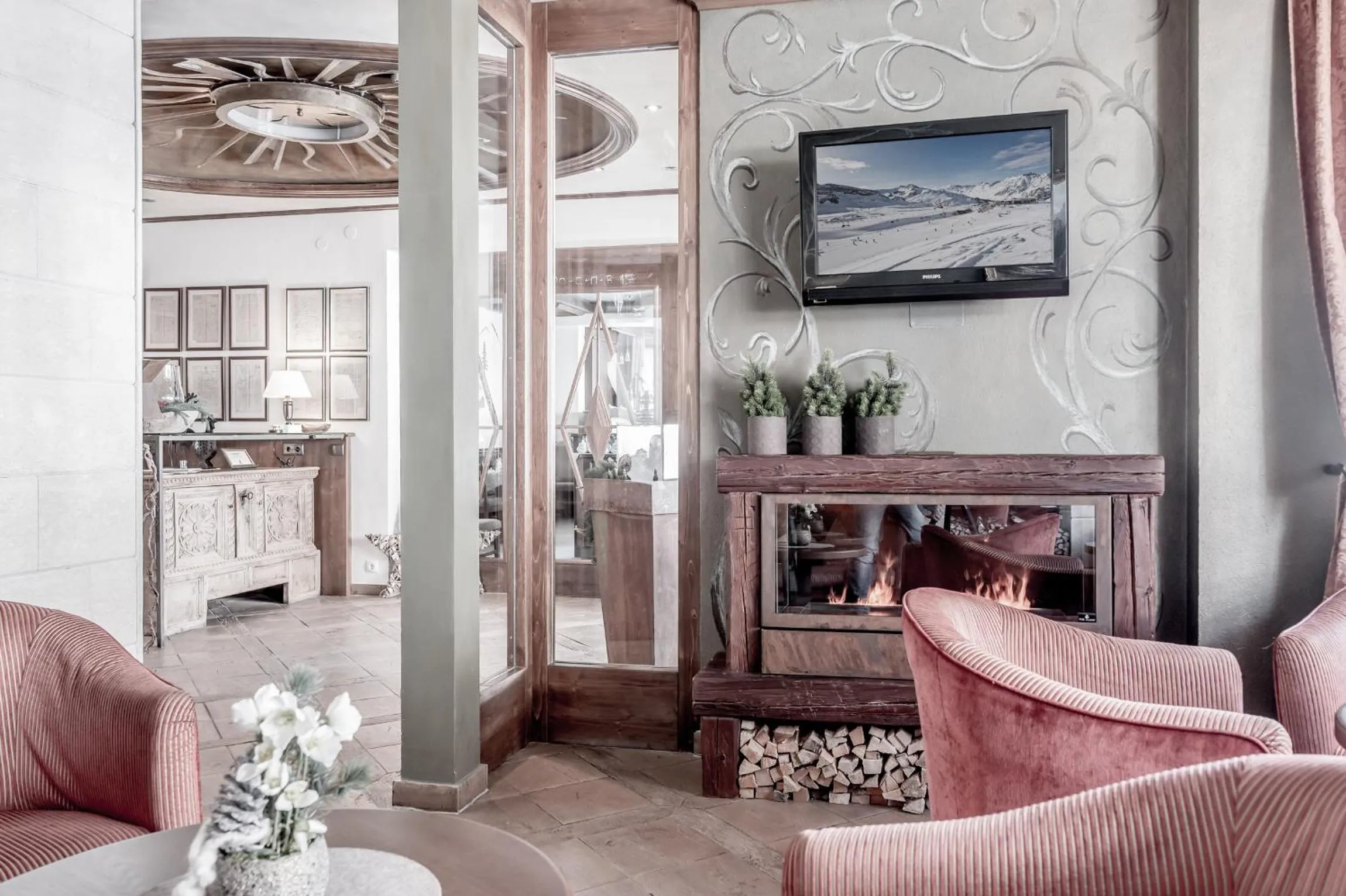 Lobby or reception in Hotel Garni Caroline