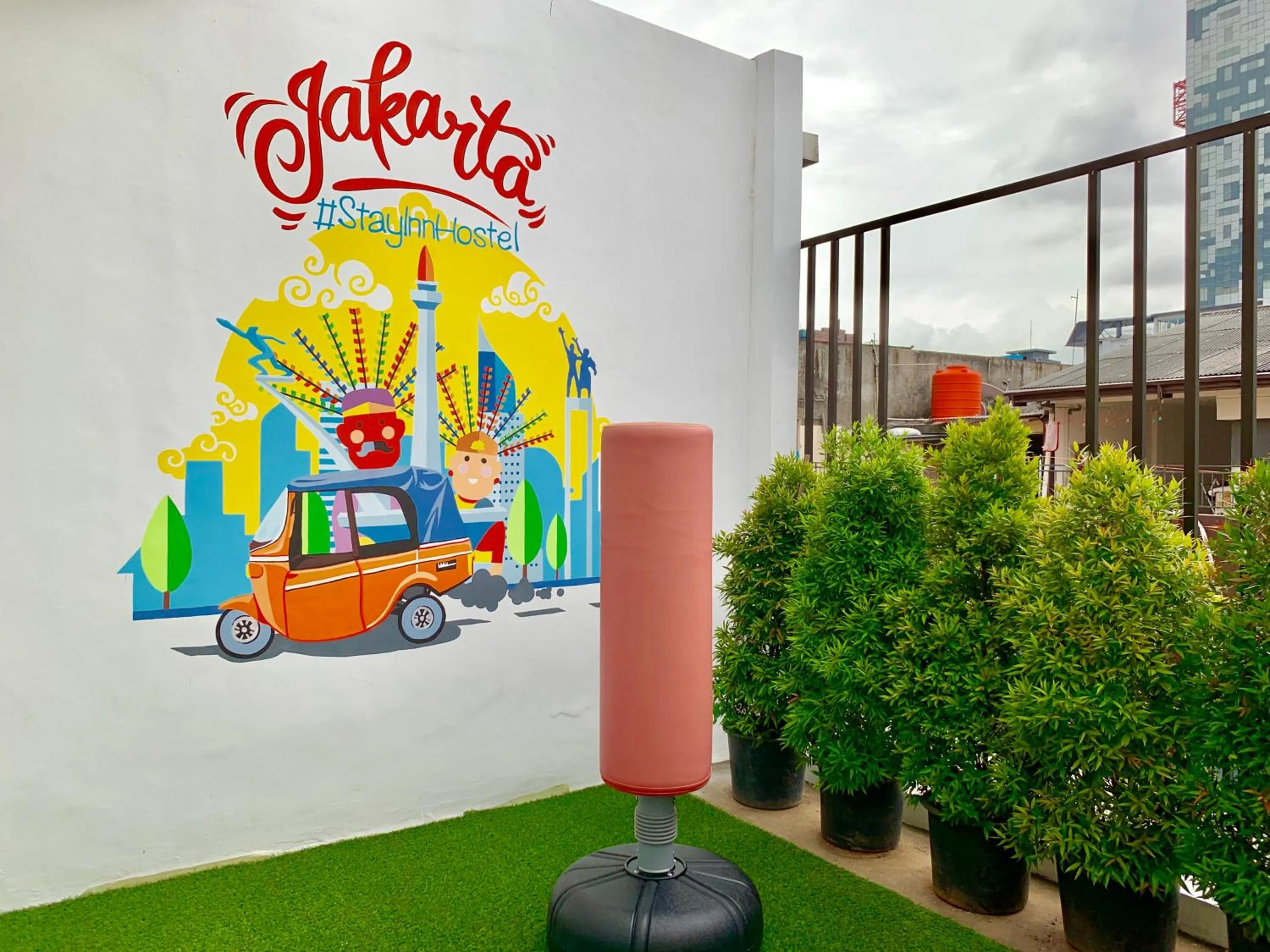 Patio in Stay Inn Hostel Jakarta