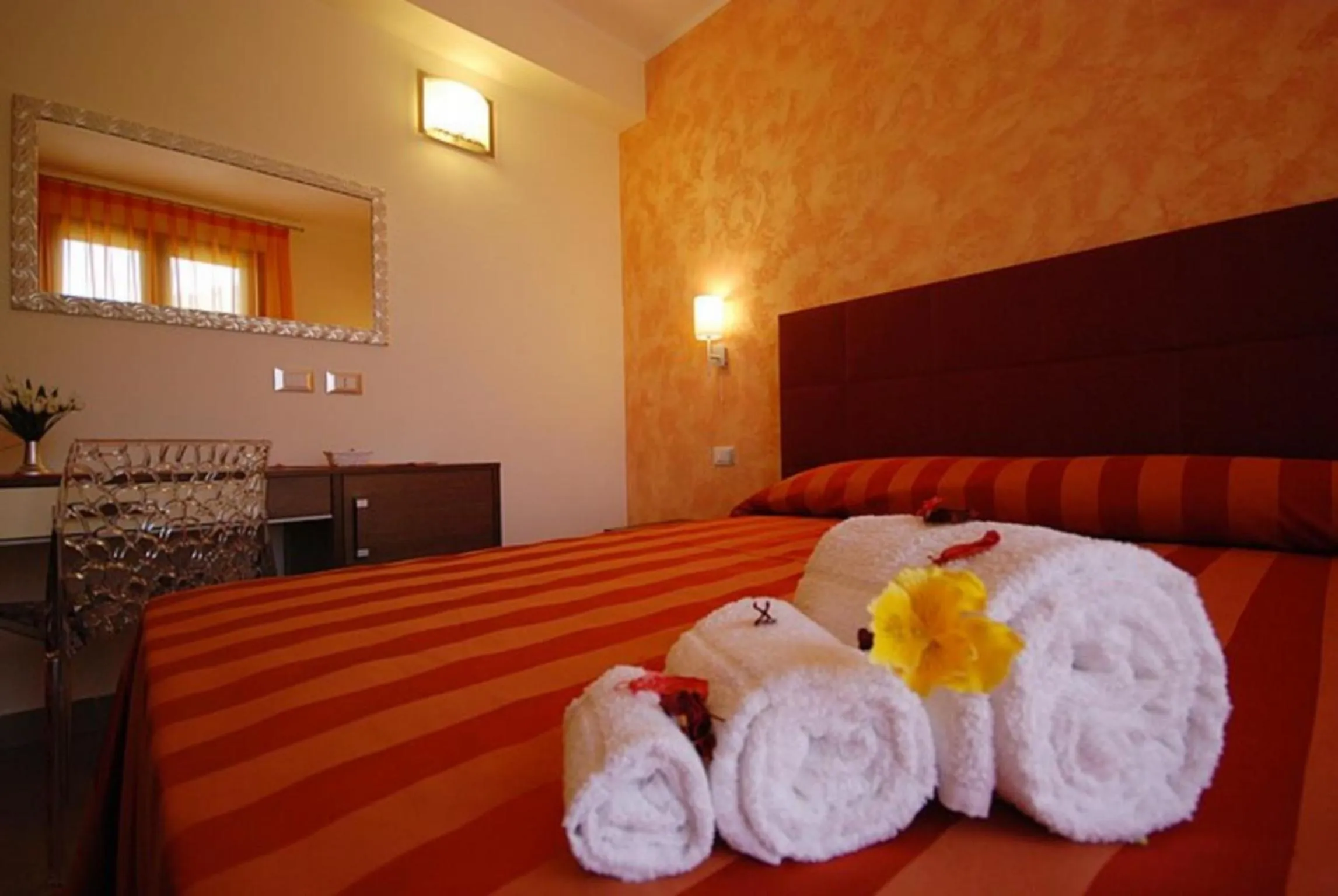 Decorative detail, Bed in Trigrana Vacanze Hotel