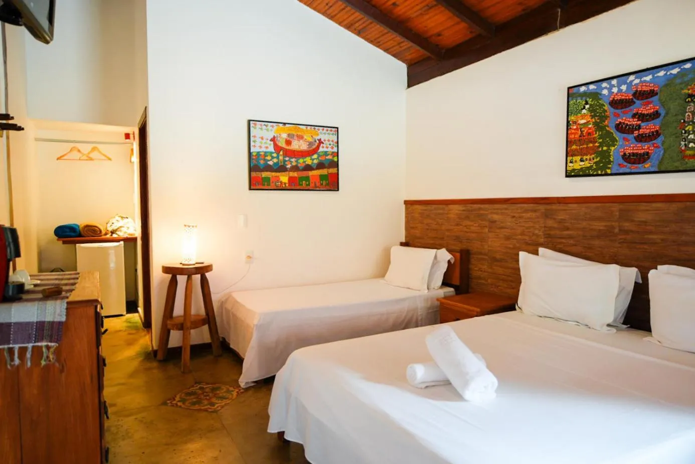 Bed in Chalés Terraviva