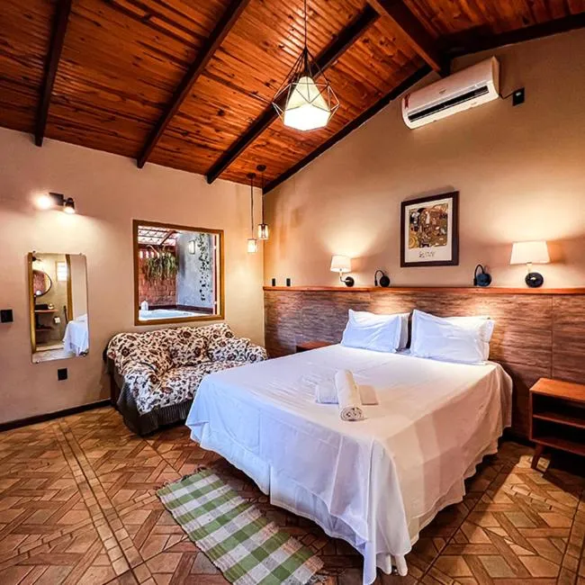 Bed in Chalés Terraviva