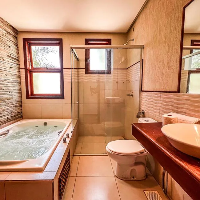 Hot Tub in Chalés Terraviva