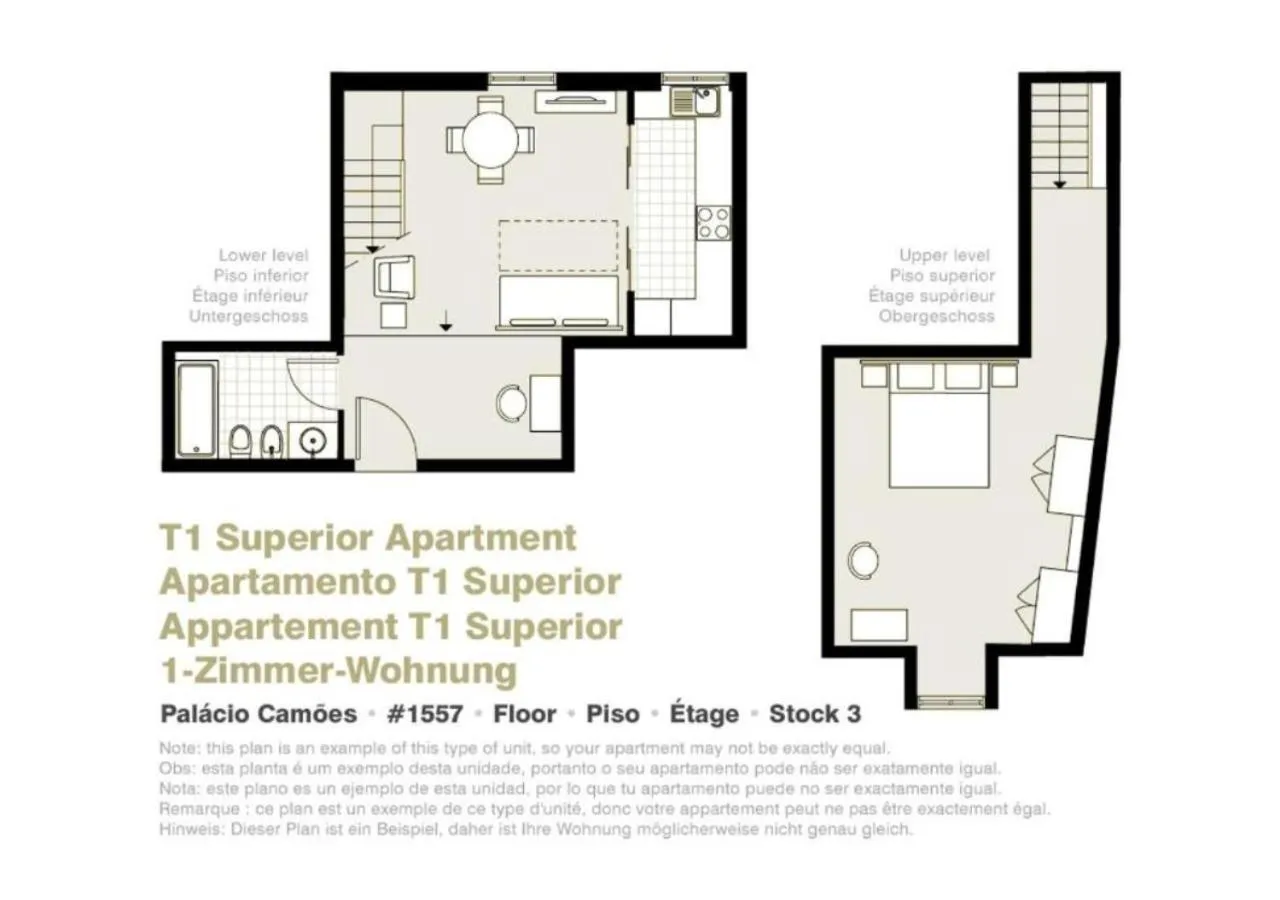 Floor plan in Palácio Camões - Lisbon Serviced Apartments