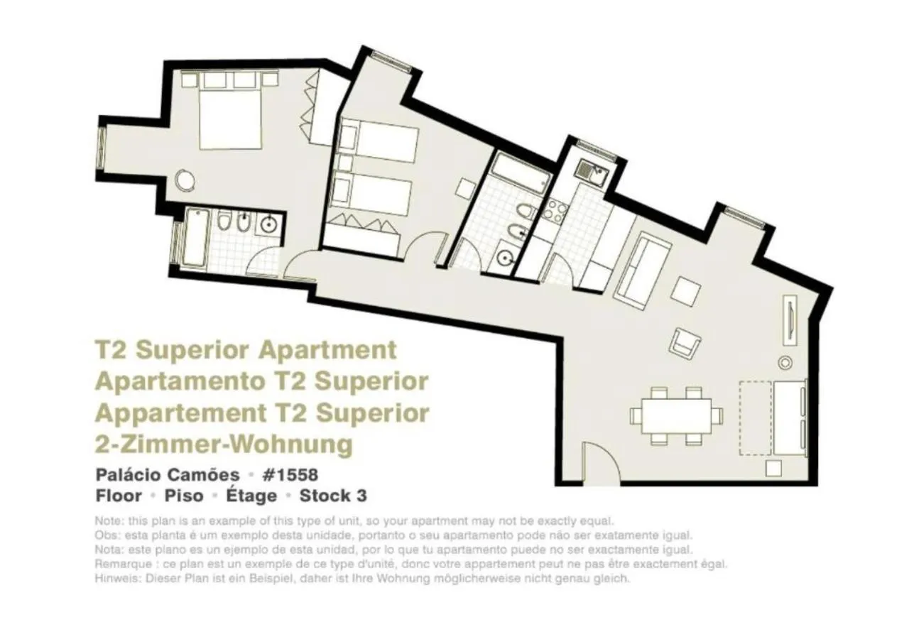 Floor plan in Palácio Camões - Lisbon Serviced Apartments