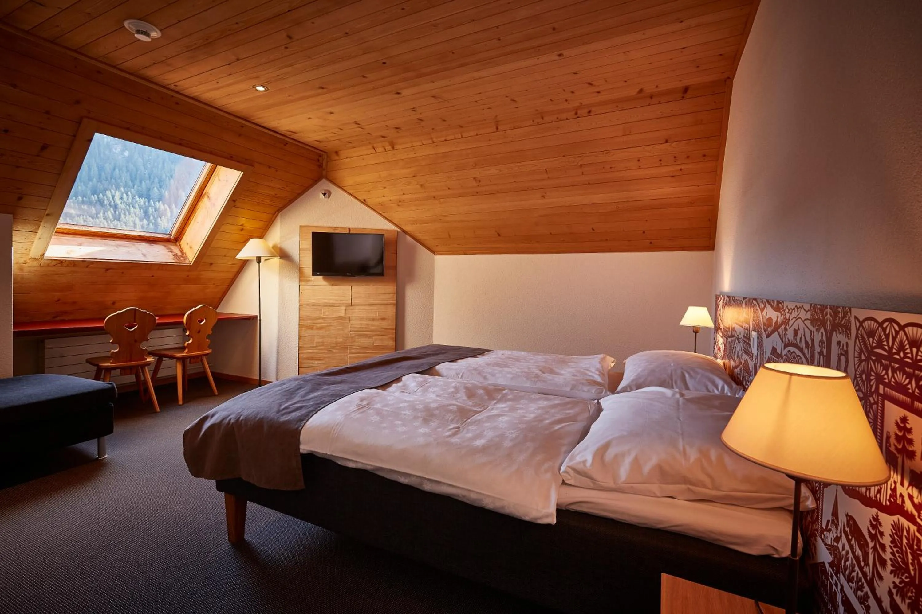 Seating area, Bed in Hotel Landhaus