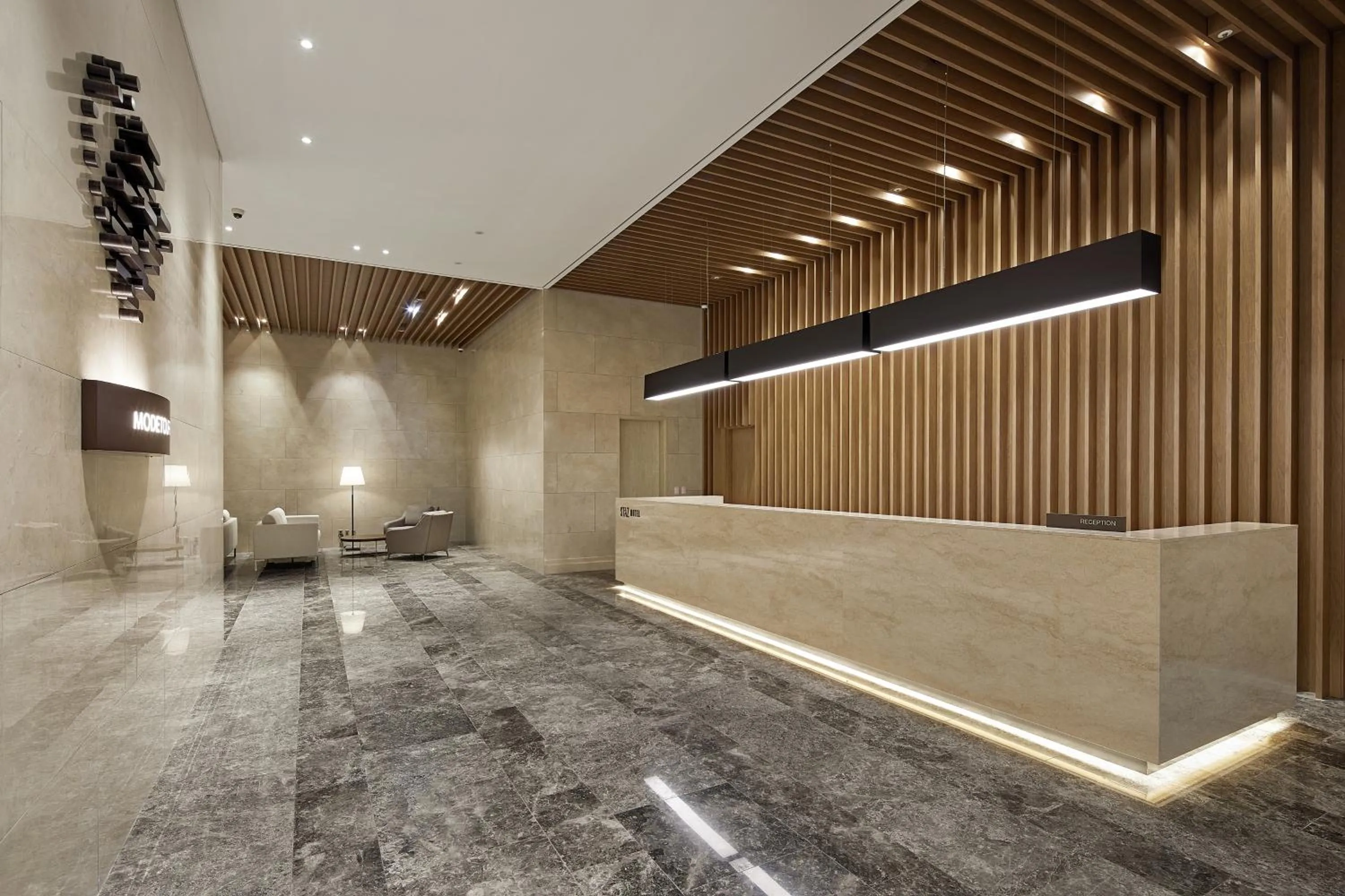 Lobby or reception in MD Hotel Doksan