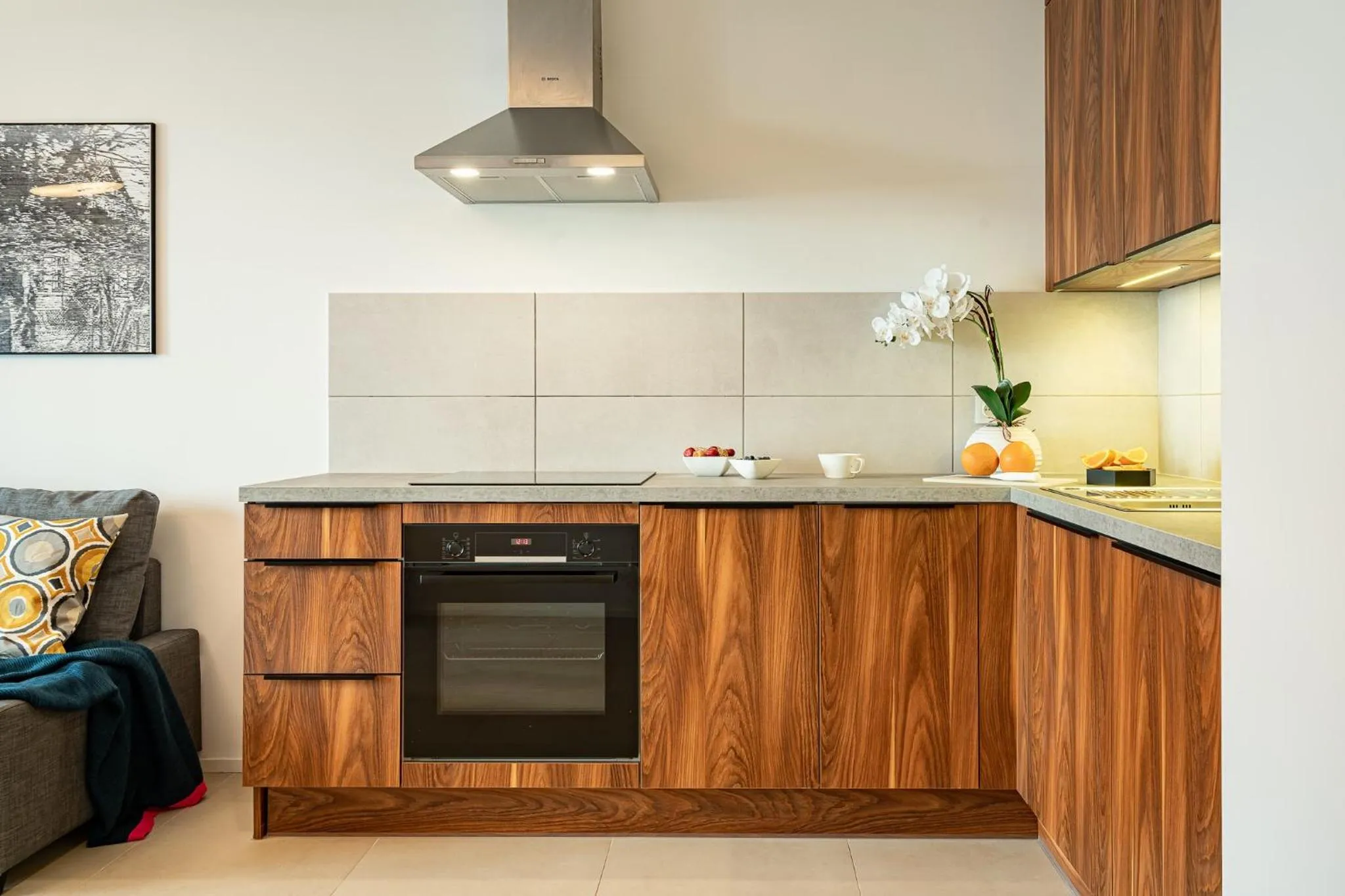 Kitchen or kitchenette in Art Apart River View Wrocław