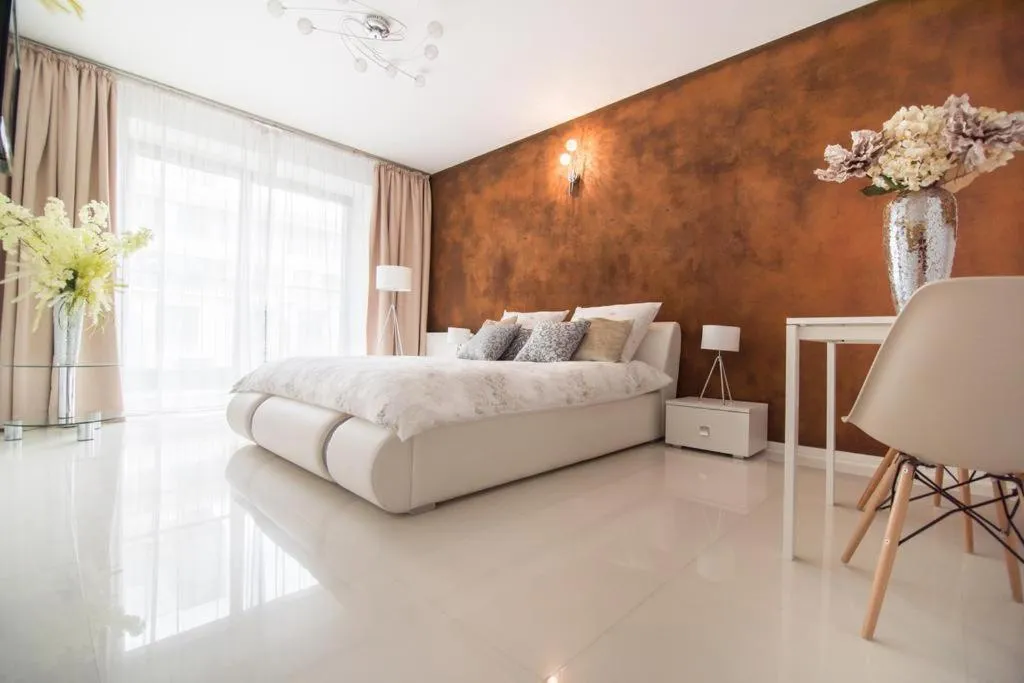 Bed in Art Apart River View Wrocław