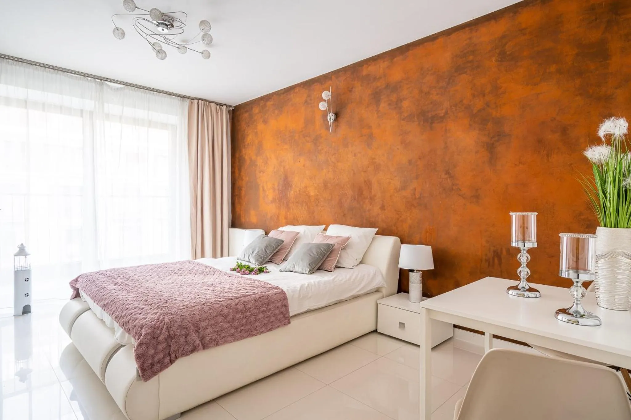 Bed in Art Apart River View Wrocław