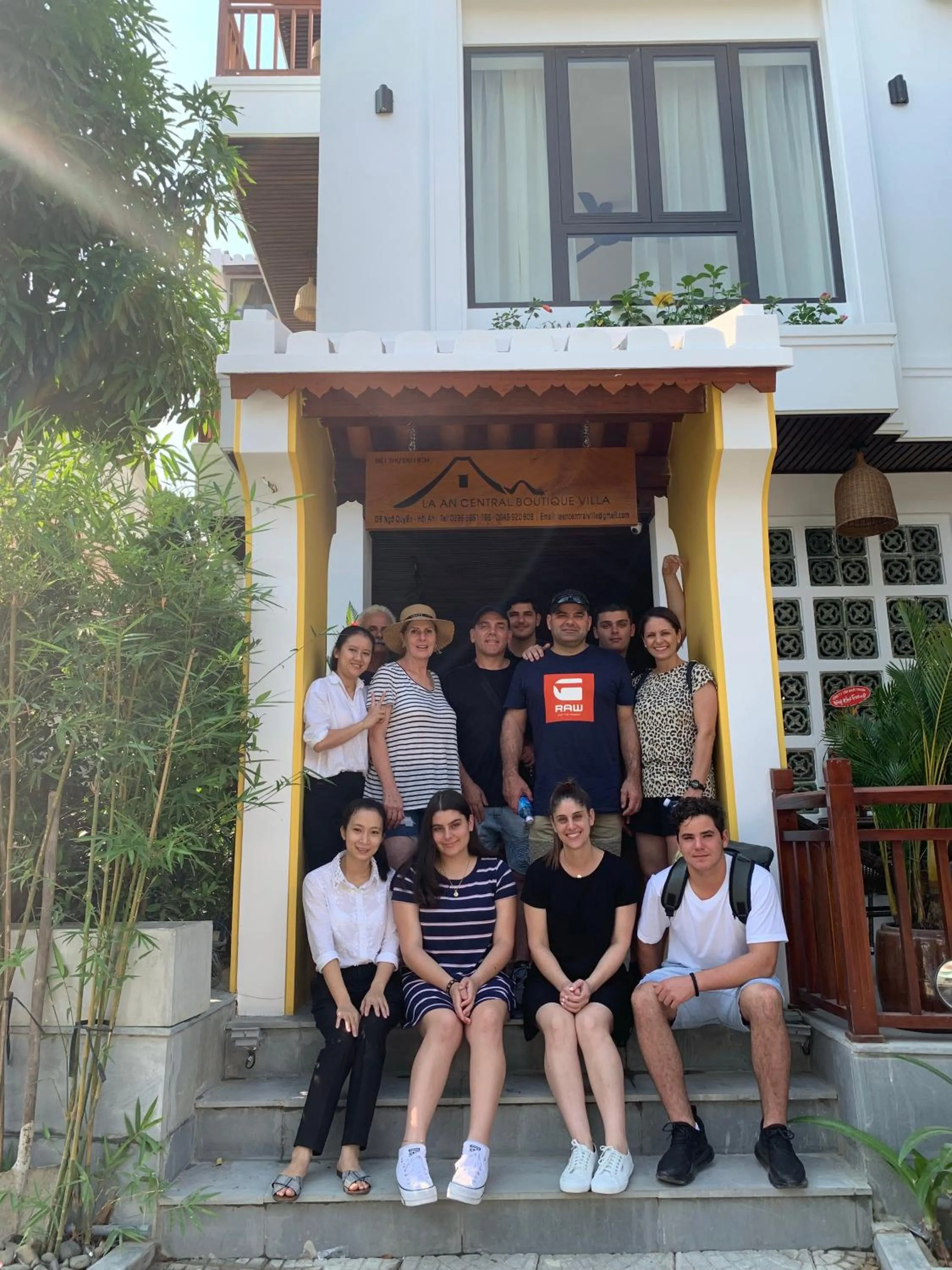 group of guests in La An Central Boutique Villa