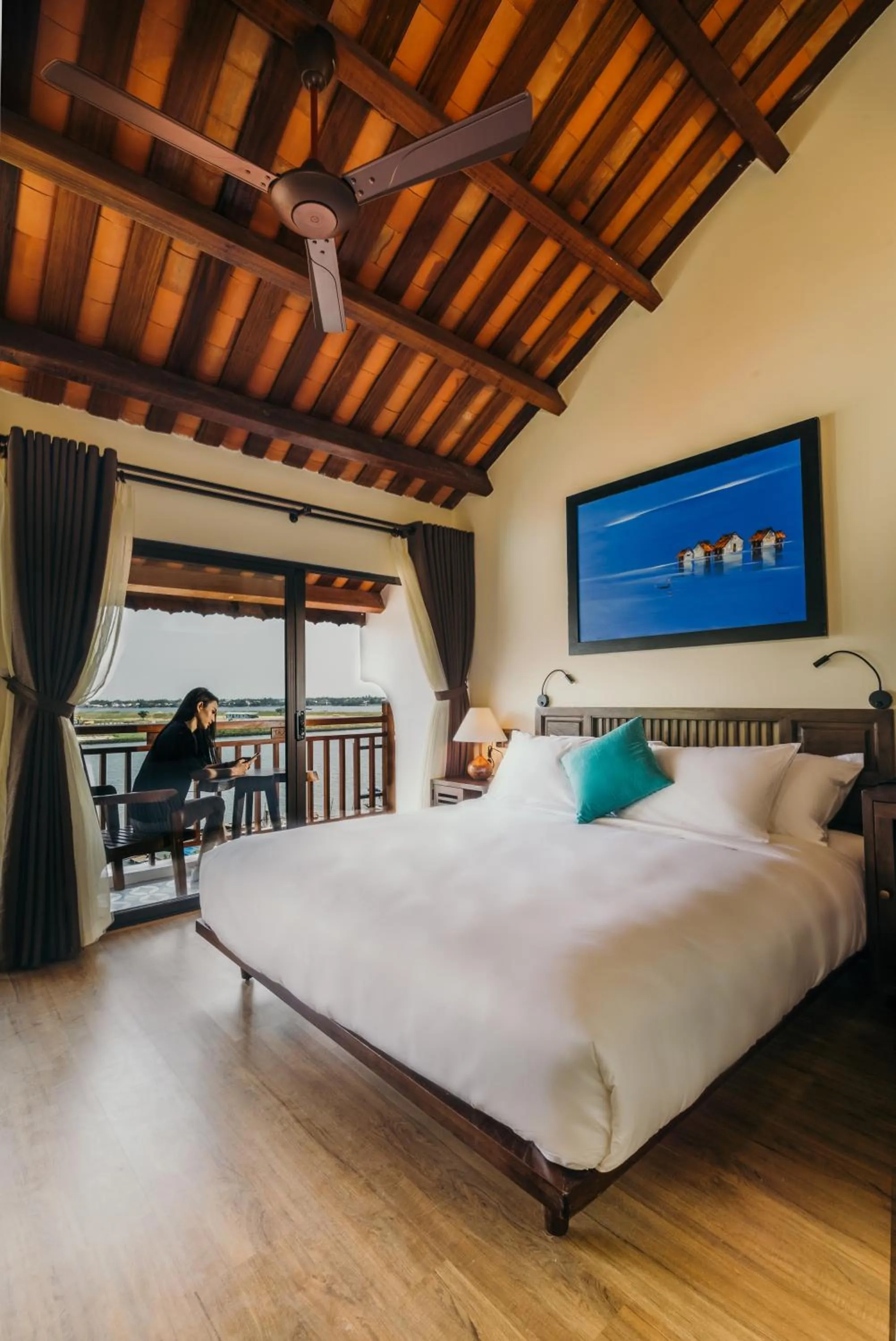 Bedroom, Bed in La An Central Boutique Villa