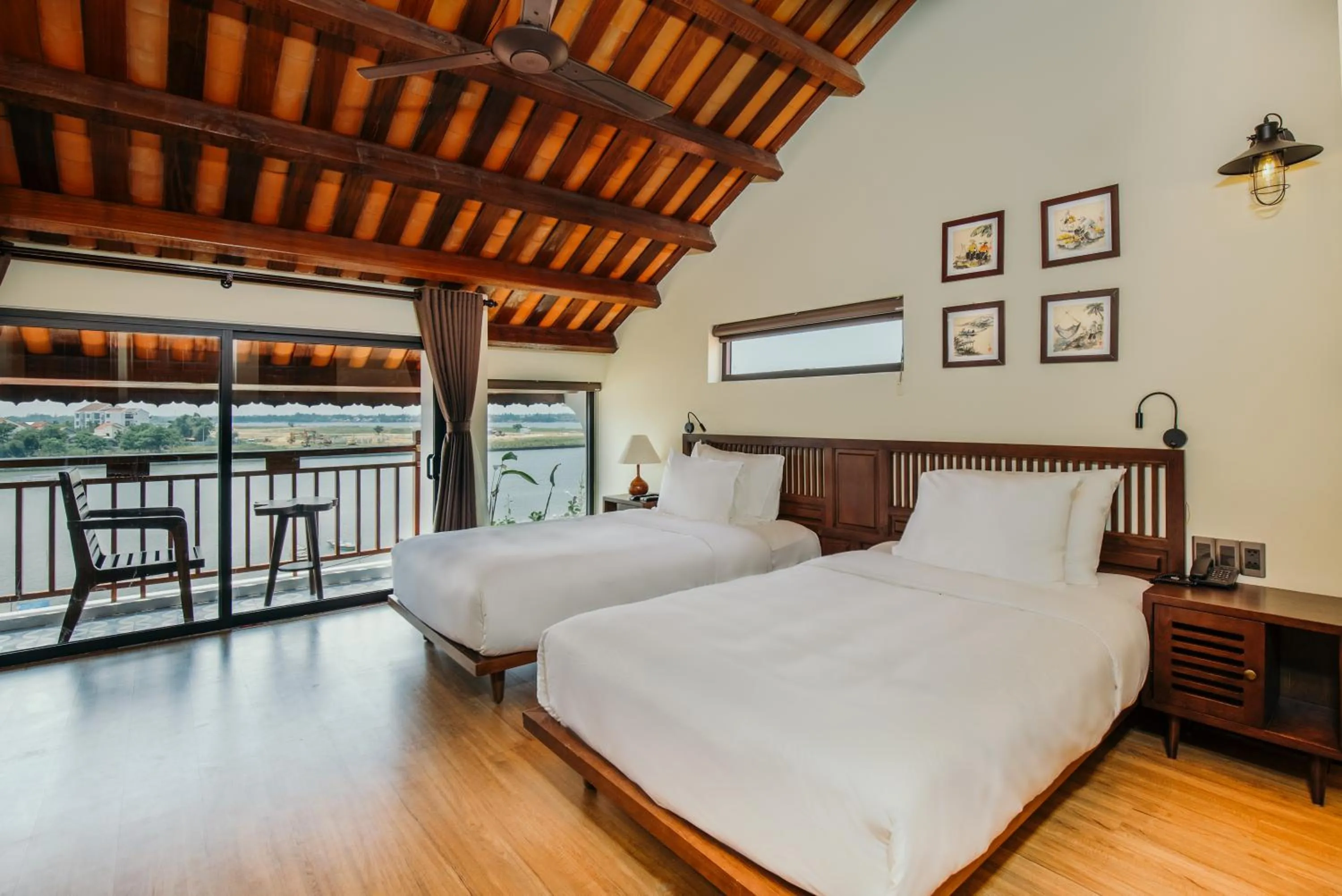 Bedroom, Bed in La An Central Boutique Villa