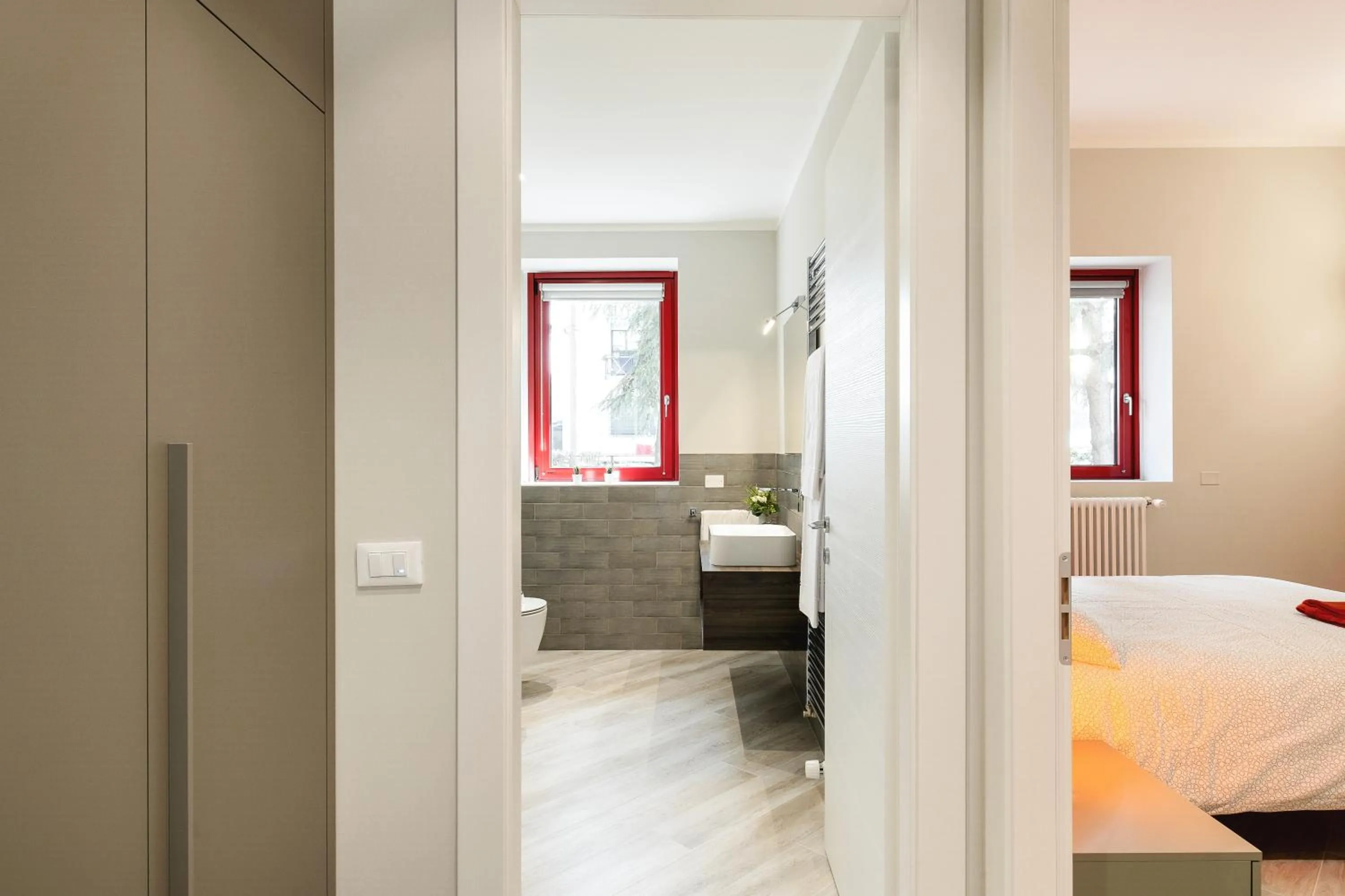 Bathroom, Bed in Maggiore Residence Flats