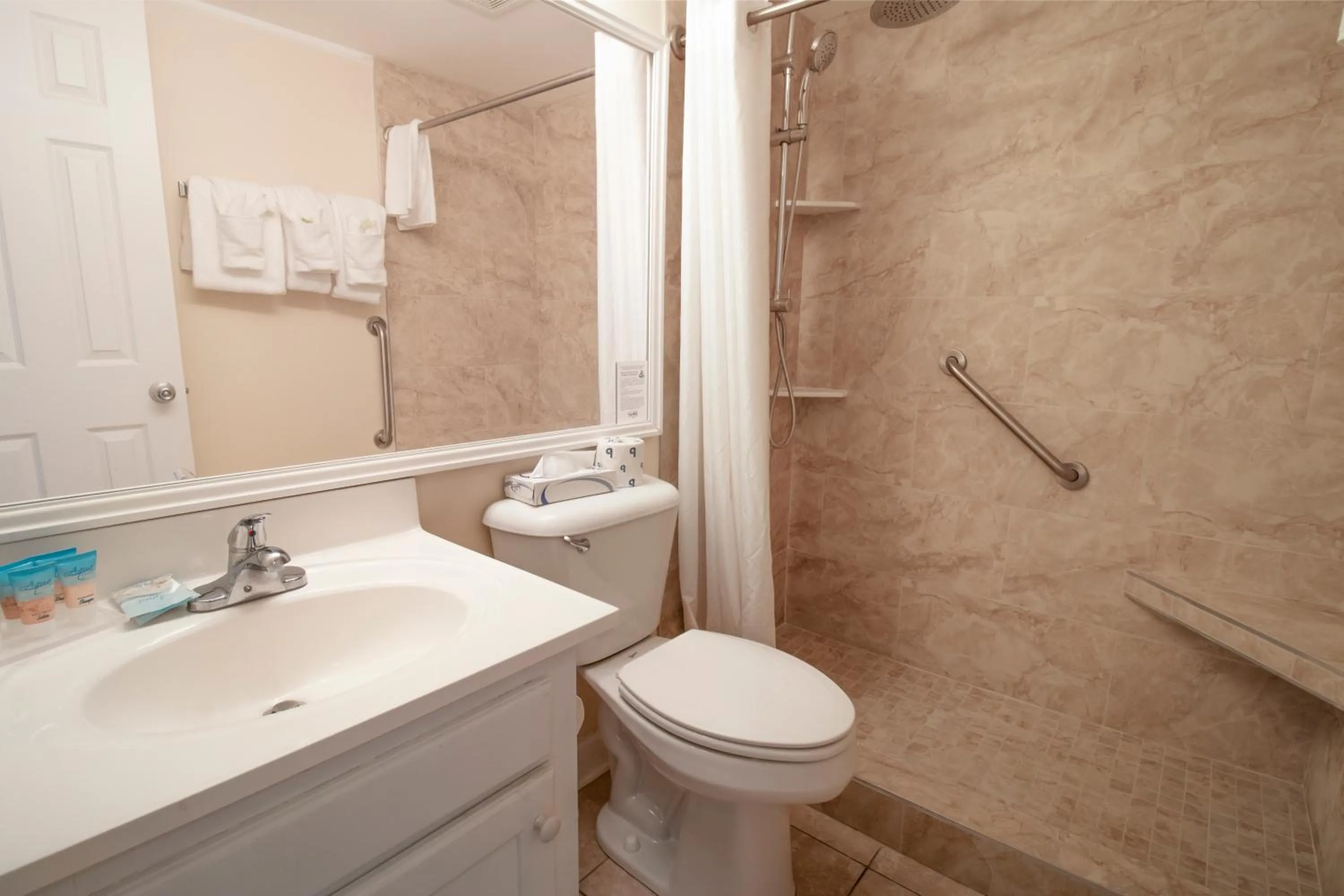 Shower in Oceanfront Litchfield Inn