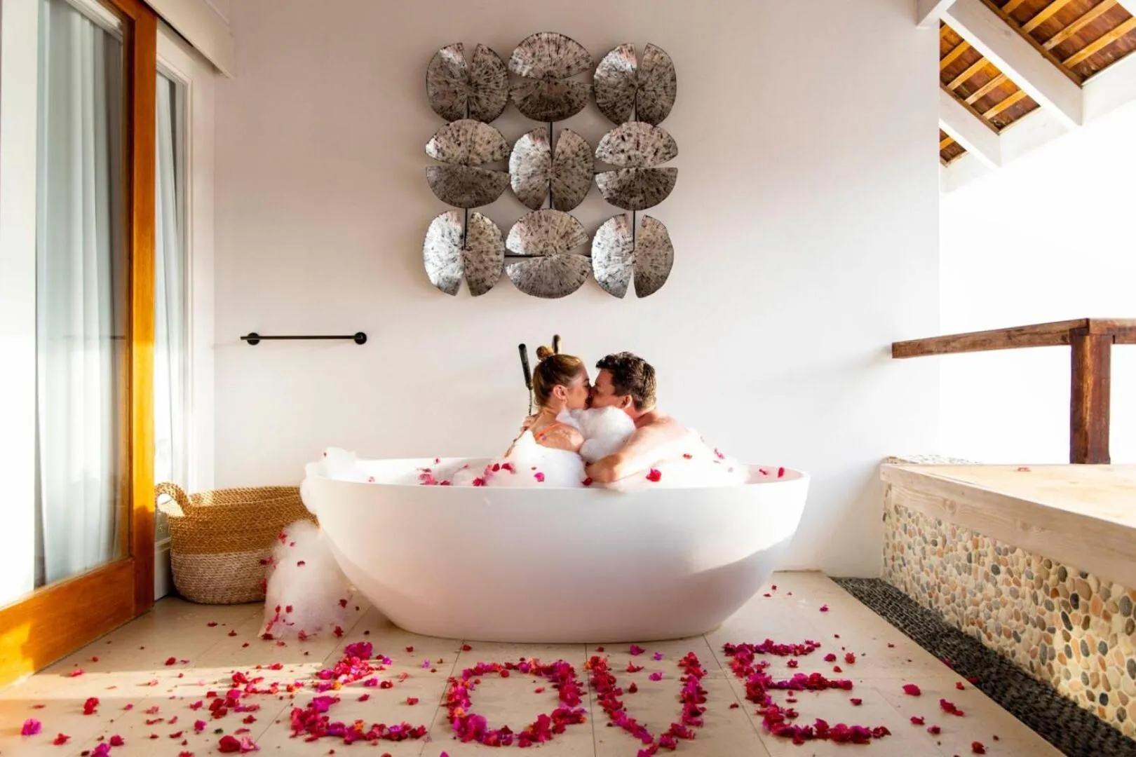 Patio, Bed in Escape at Nonsuch Bay Antigua - All Inclusive - Adults Only