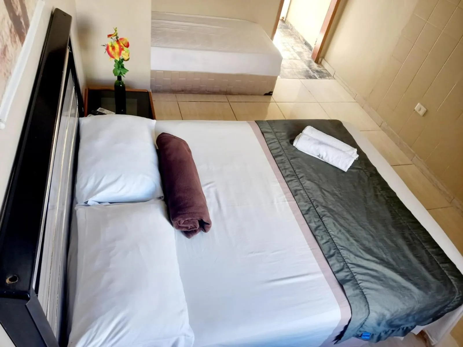 Bed in Pousada Zambeze
