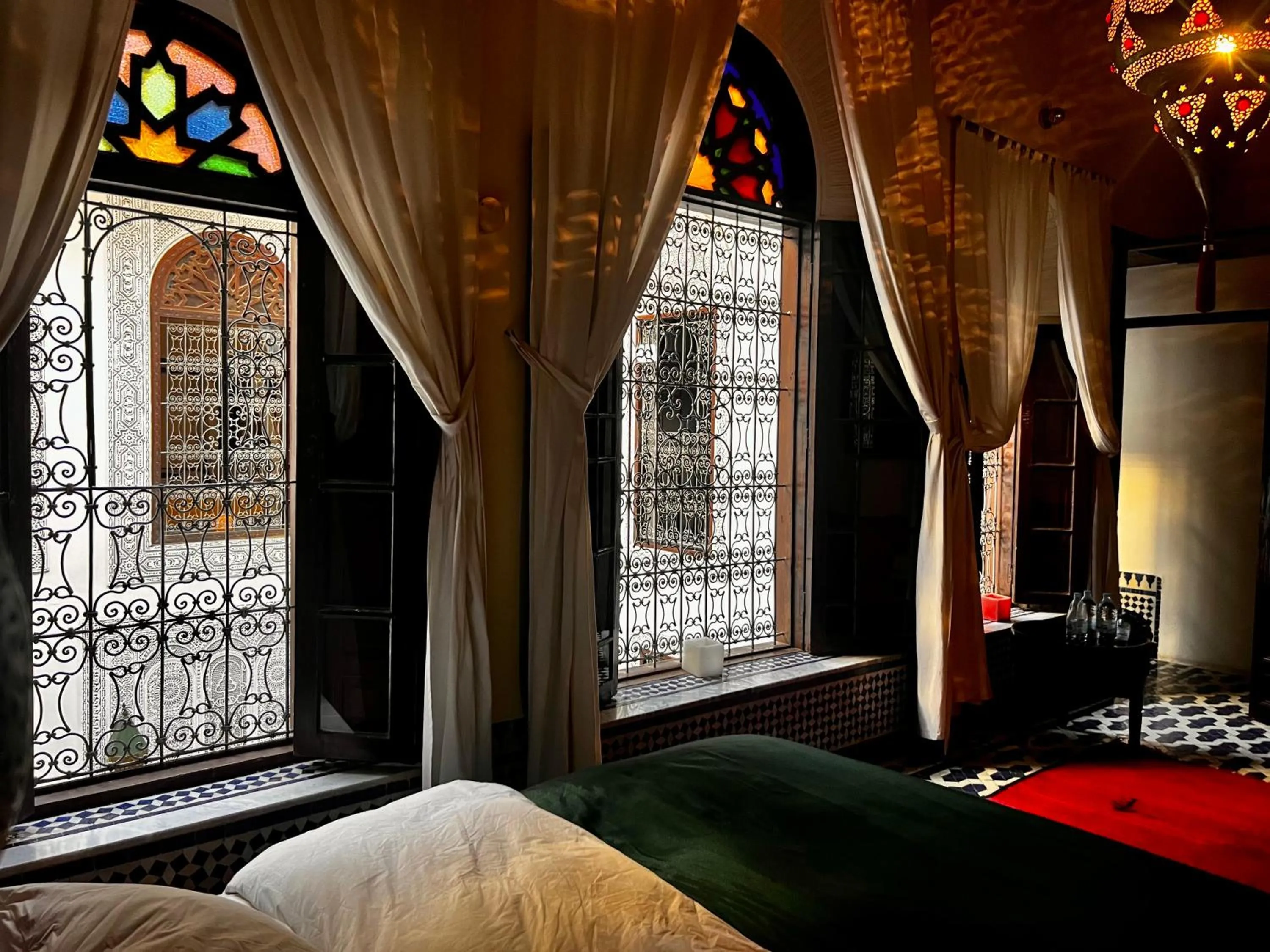 Bed in Riad Tizwa Fes