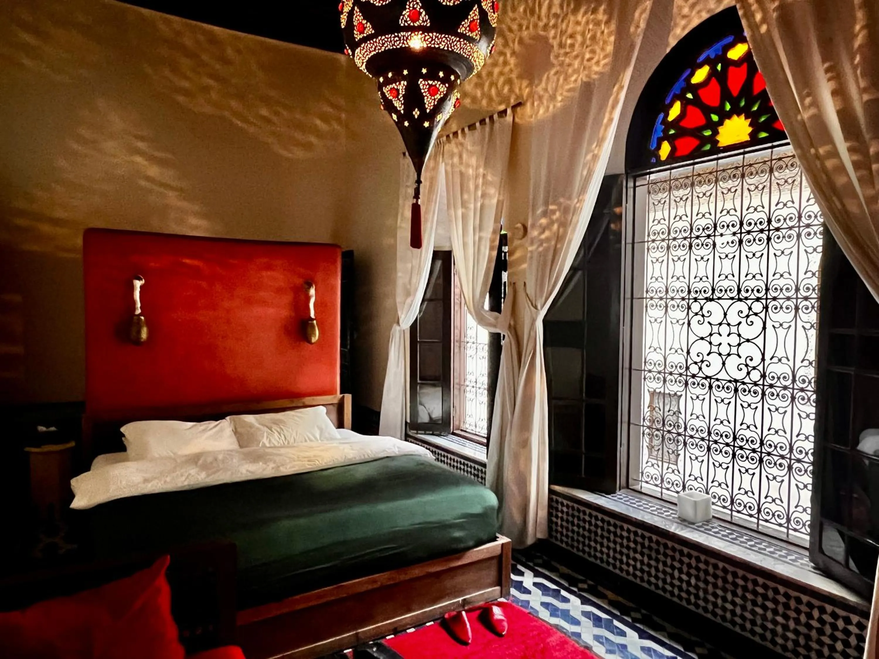 Bed in Riad Tizwa Fes