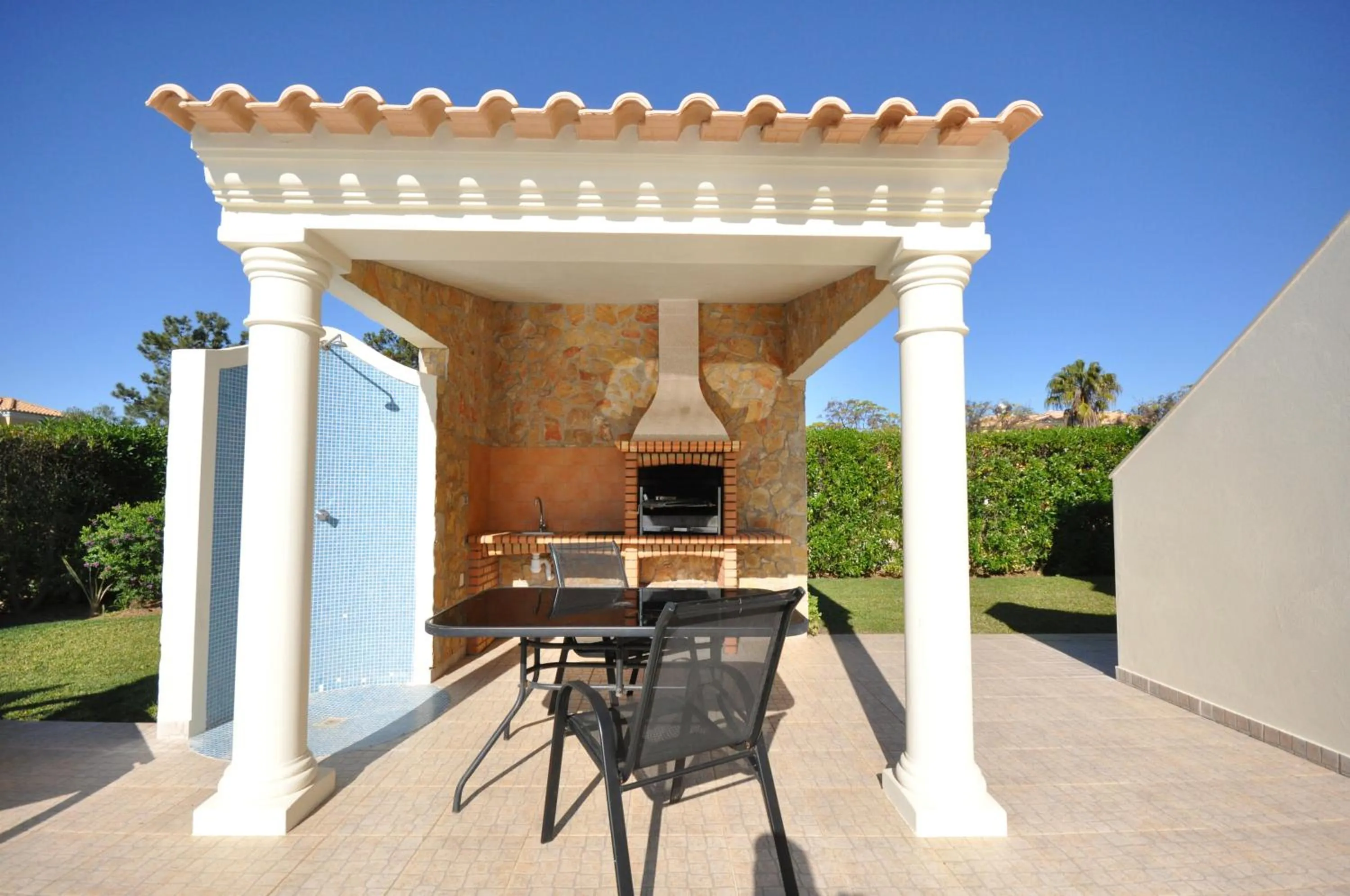 Patio in Large 3 bedroom private pool villa in Vilasol Resort