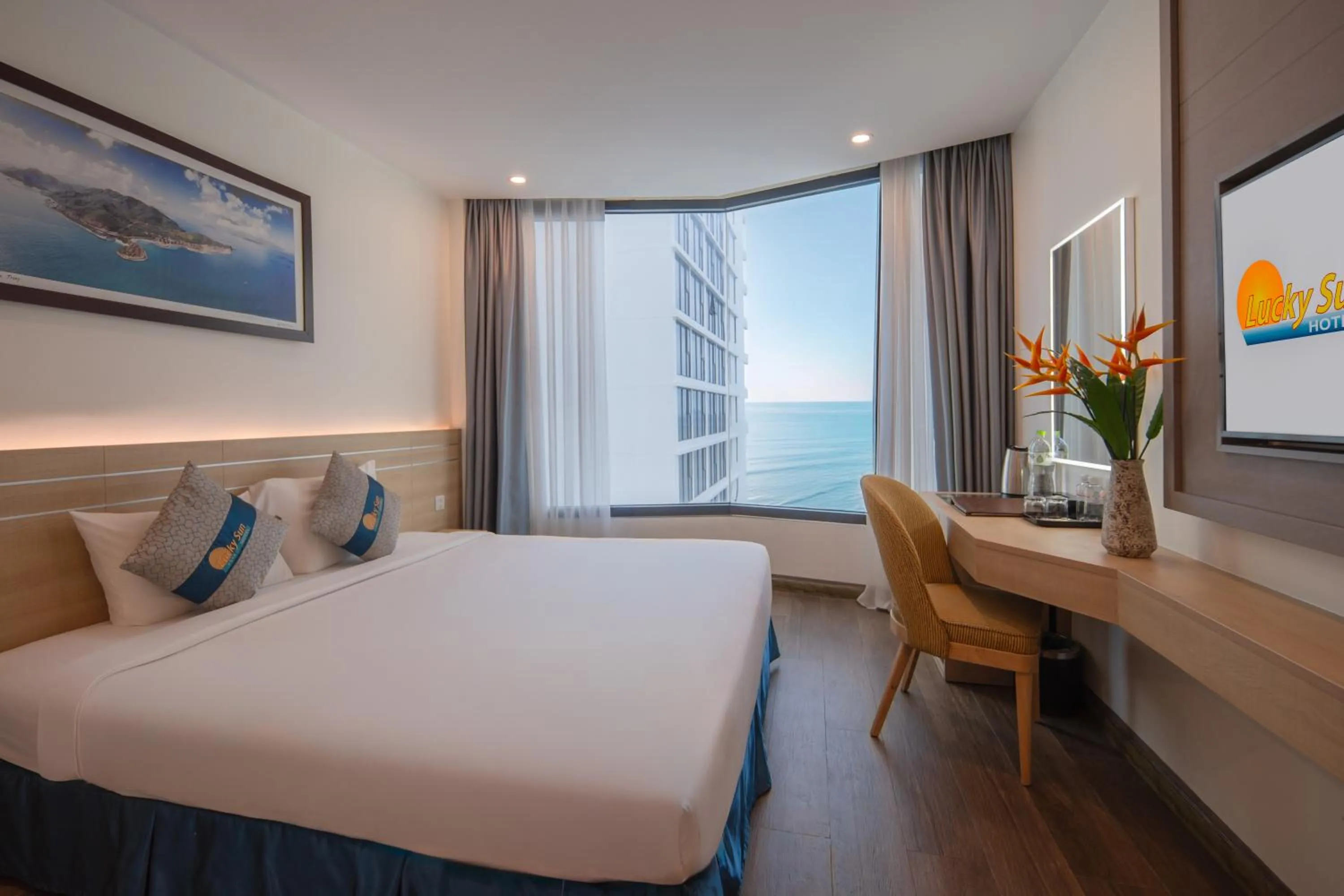 Bed in Lucky Sun Hotel Nha Trang Beach