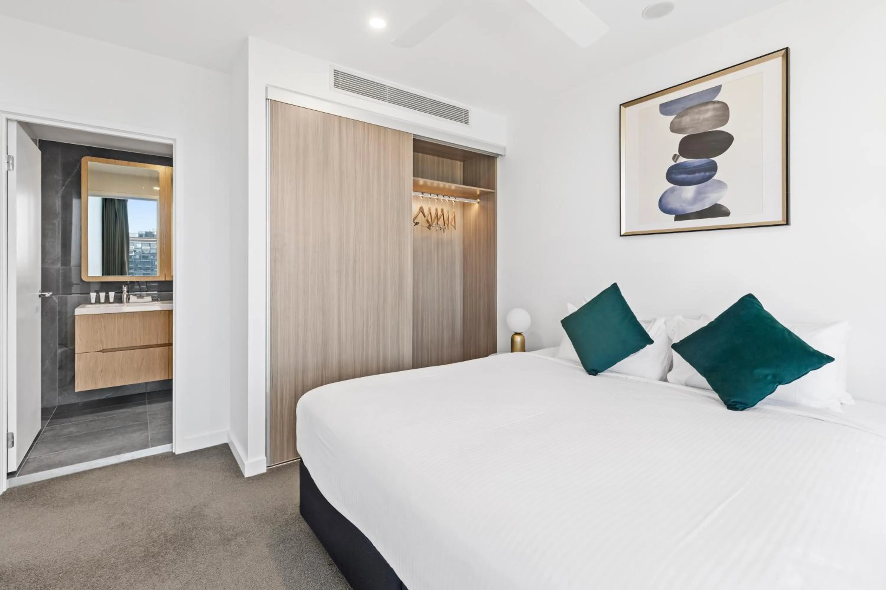 Bedroom, Bed in Brisbane One Apartments by CLLIX