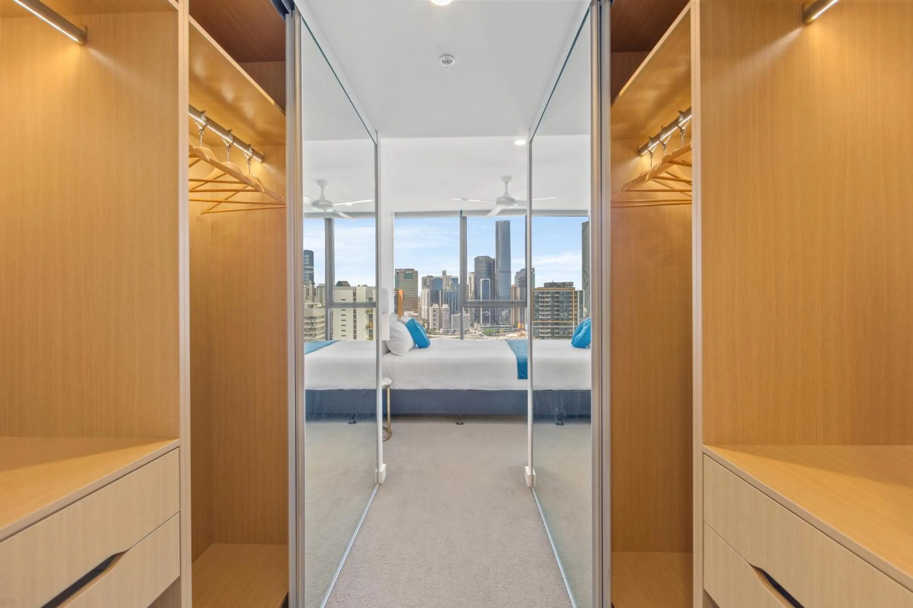 Bedroom, Bed in Brisbane One Apartments by CLLIX