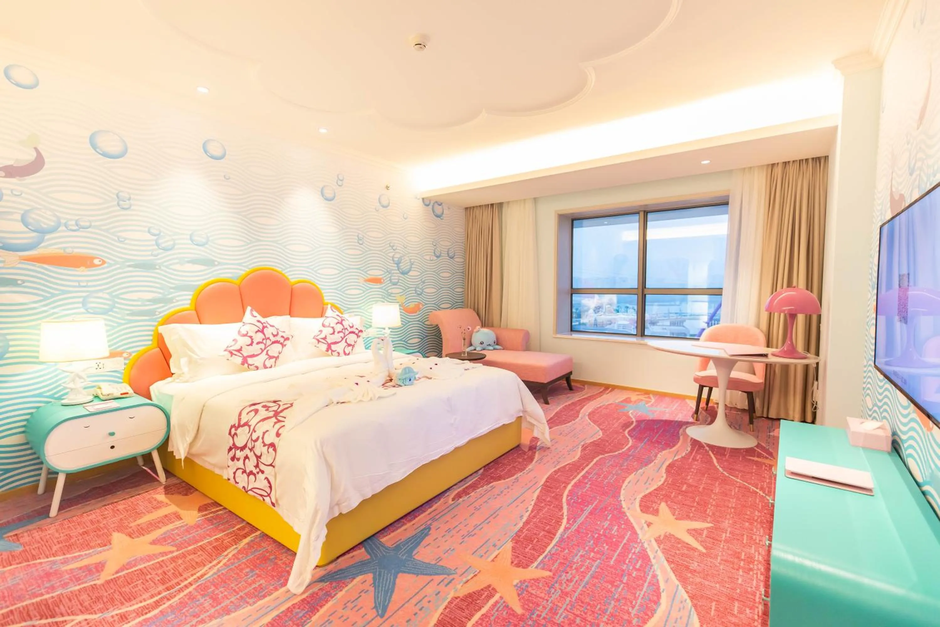 TV and multimedia, Bed in Shanghai Haichang Ocean Park Resort Hotel