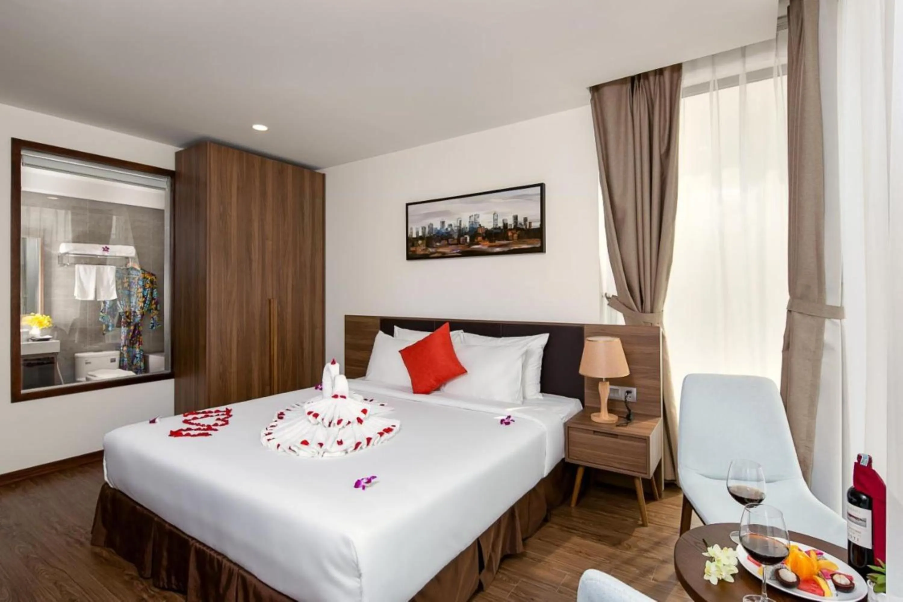 Bed in Amunra Ocean Hotel