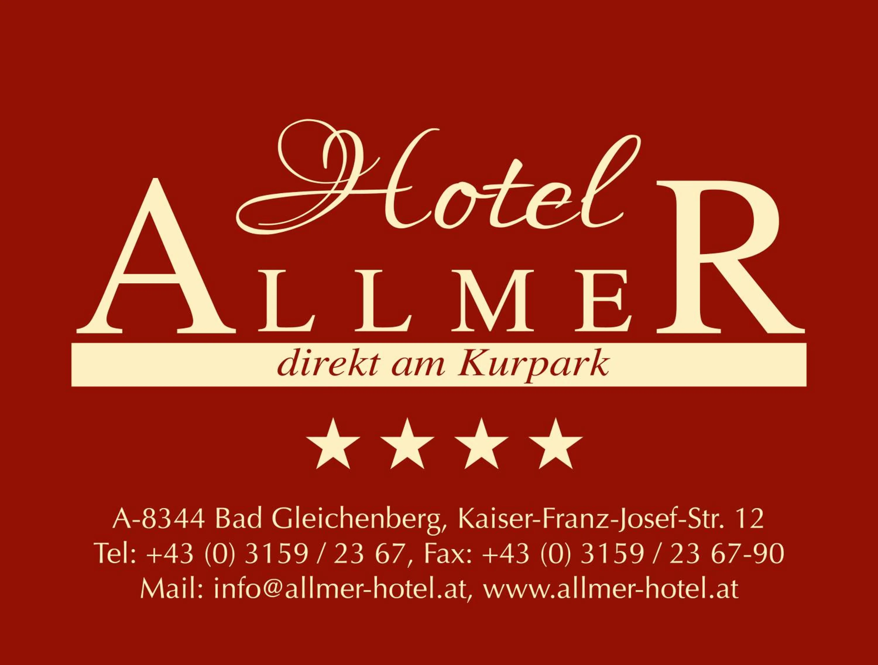 Logo/Certificate/Sign in Hotel Allmer
