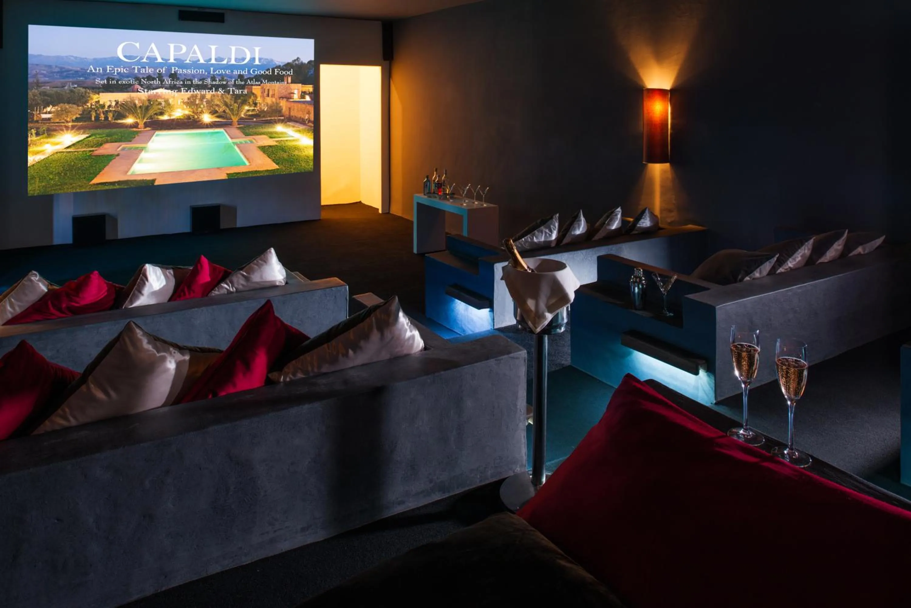 Communal lounge/ TV room in The Capaldi Hotel, Restaurant & Spa