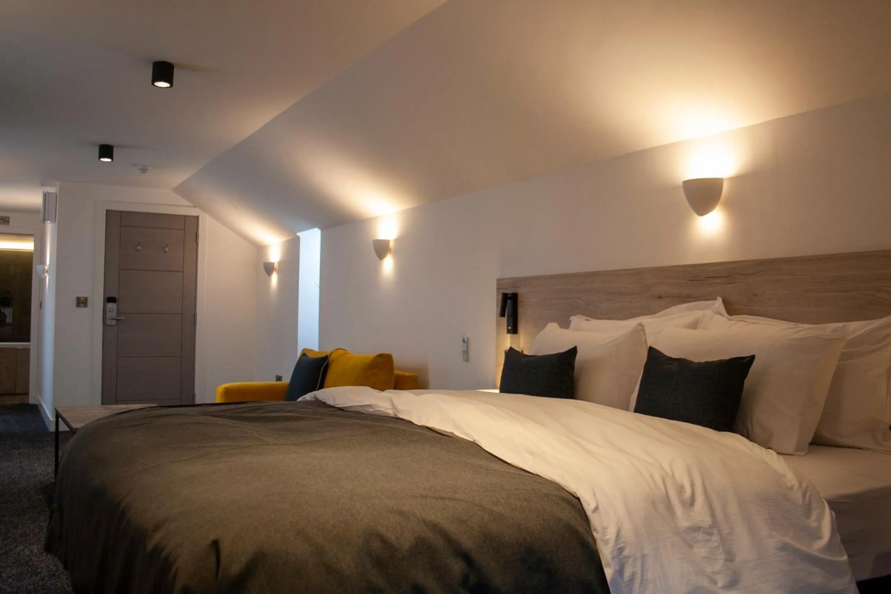 Bed in The Craven Heifer Inn