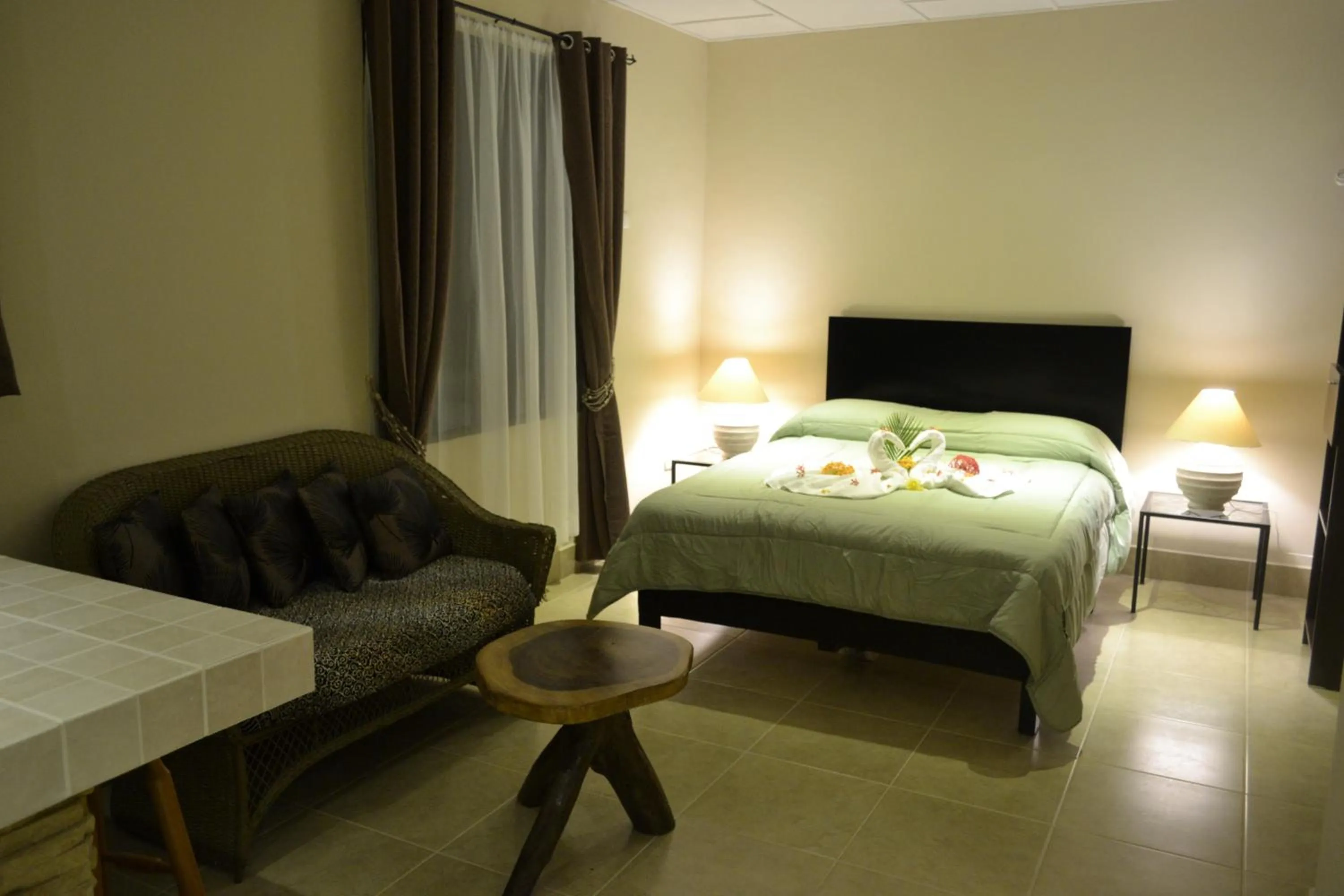 Living room, Bed in Villa Creole