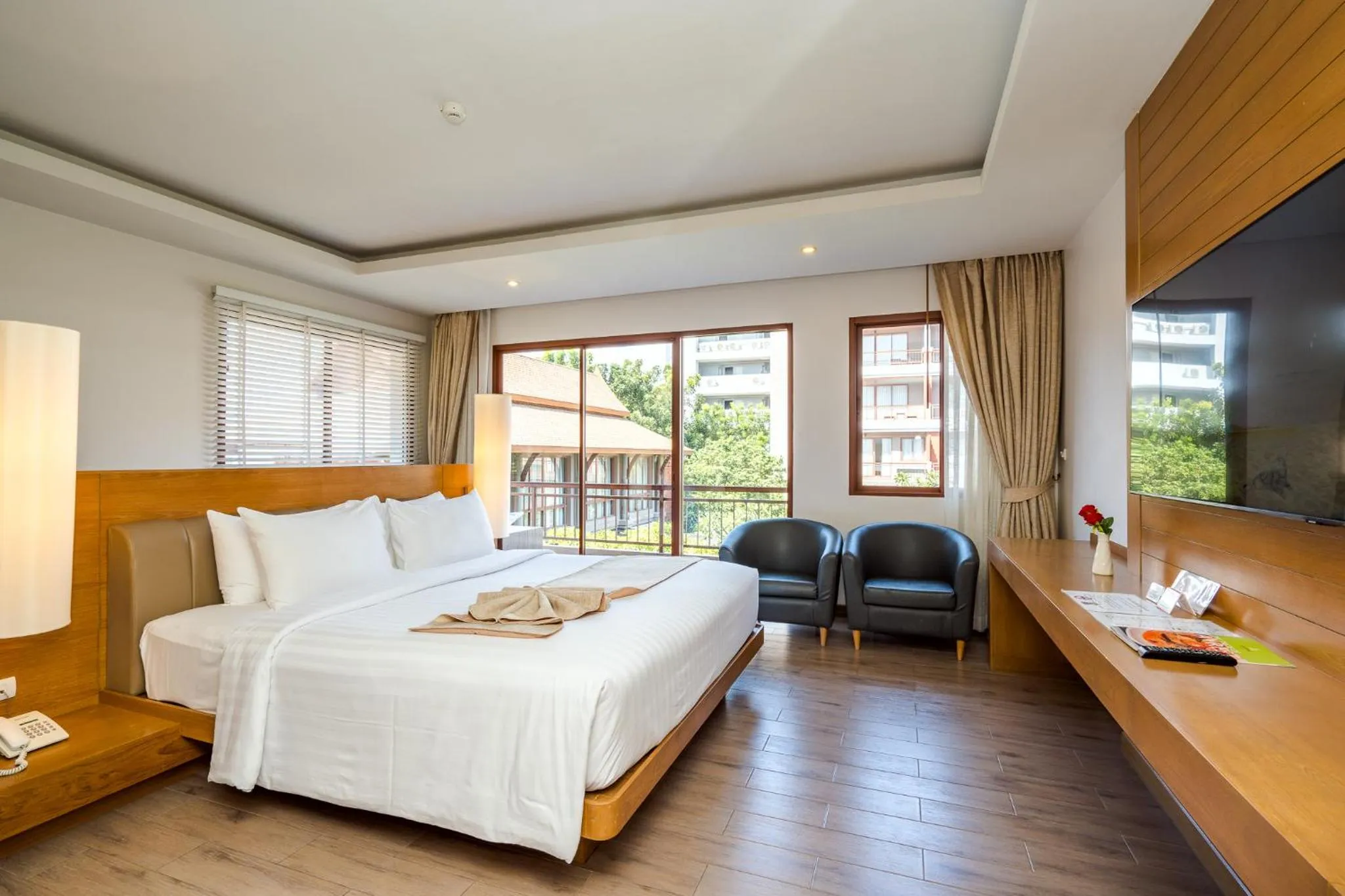 Bed in Ayrest Hua Hin Hotel