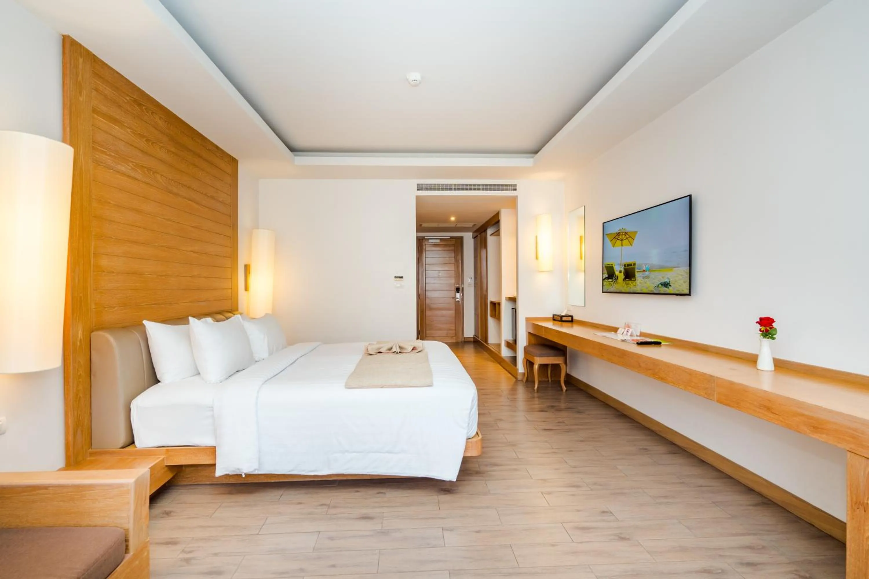 Bed in Ayrest Hua Hin Hotel