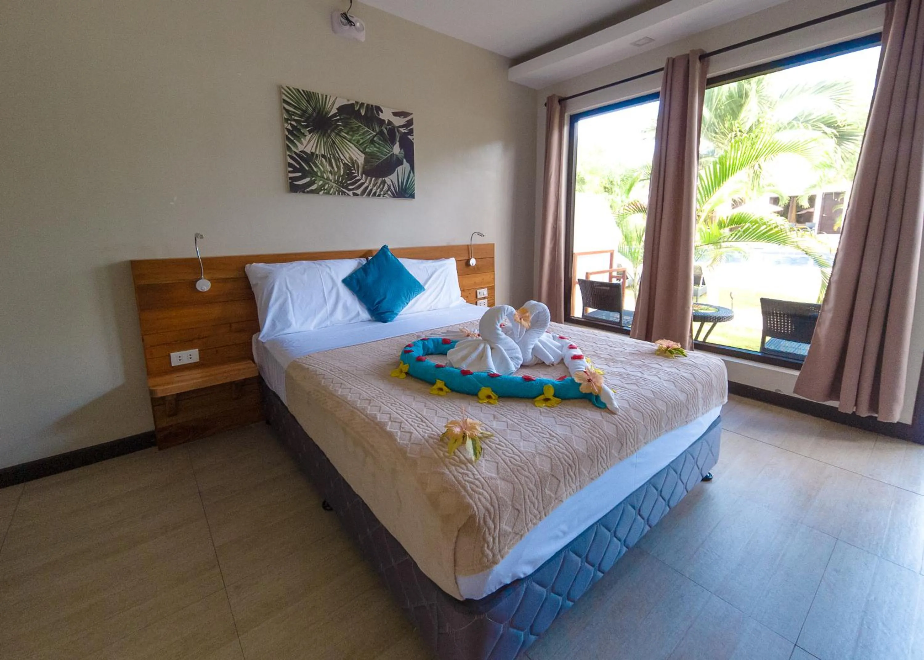Bed in OHANA, Panglao Resort.