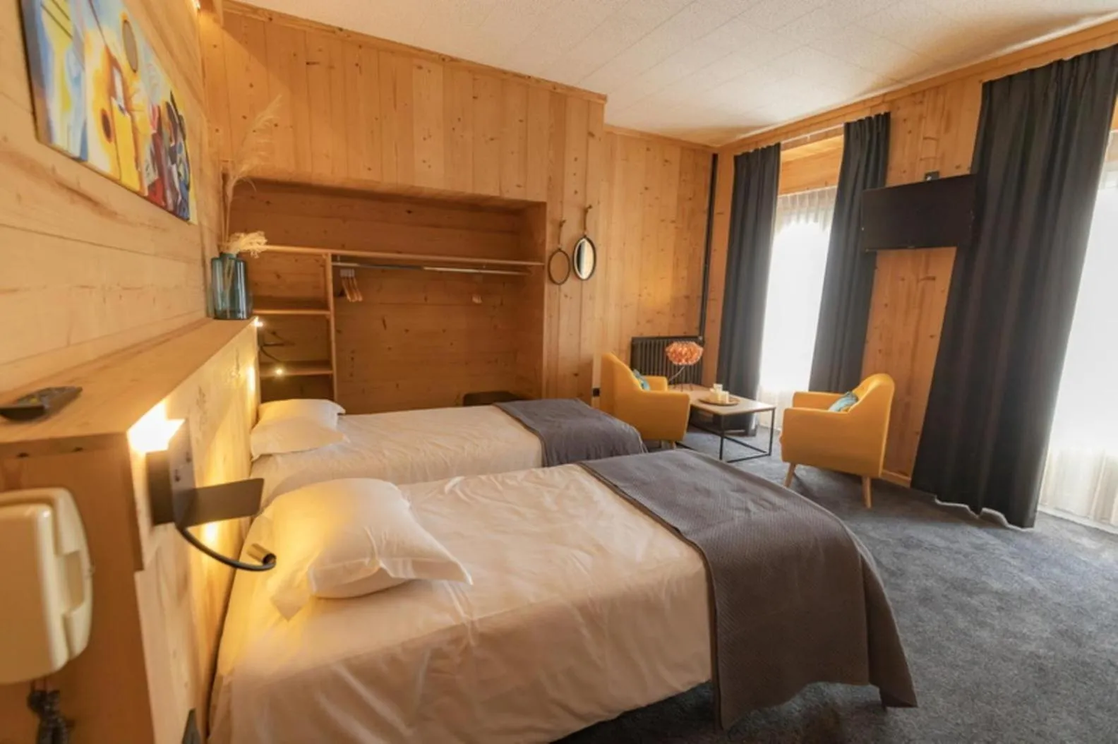 Bed in Le Sacca Hôtel restaurant