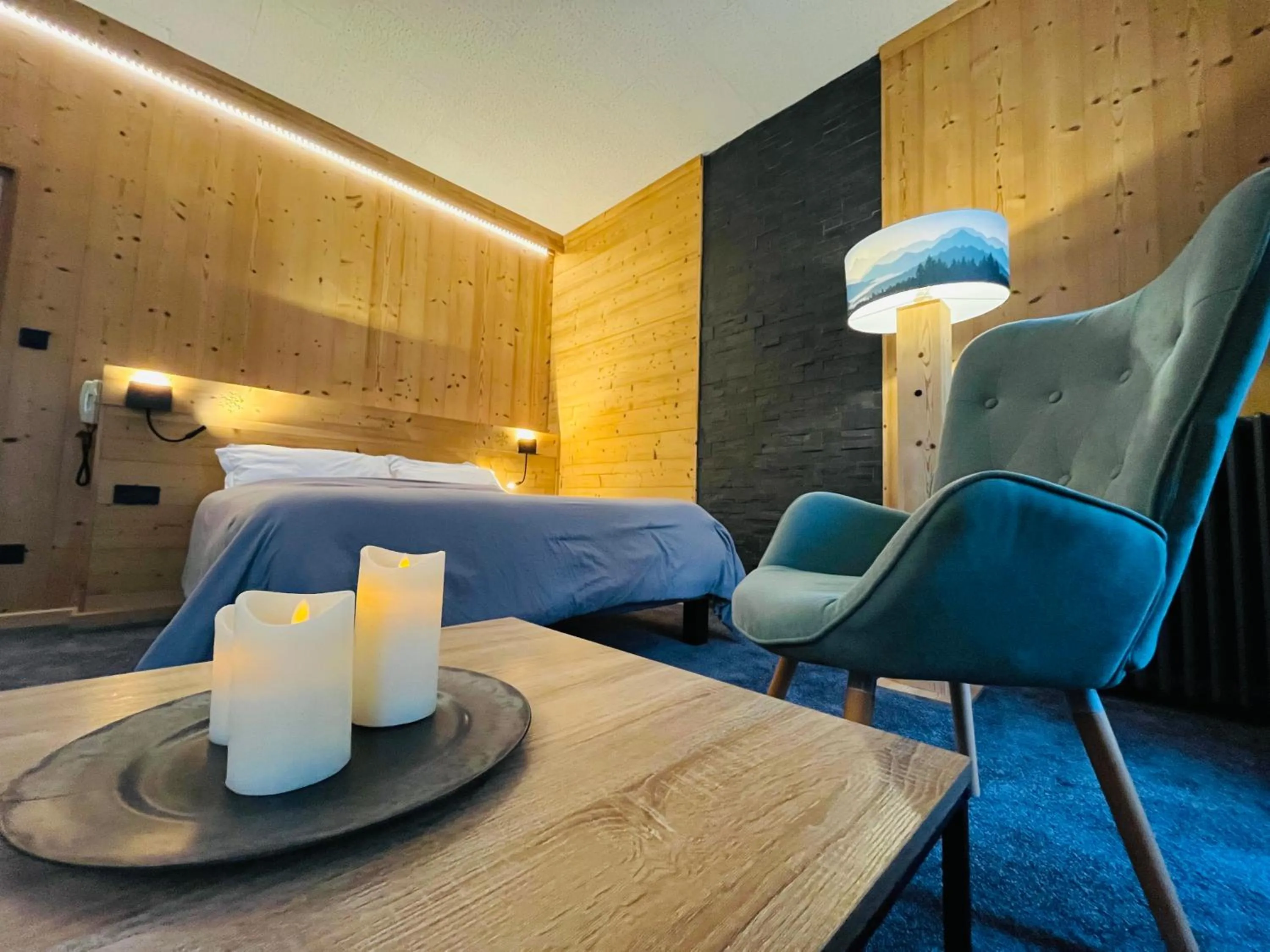 Bed in Le Sacca Hôtel restaurant