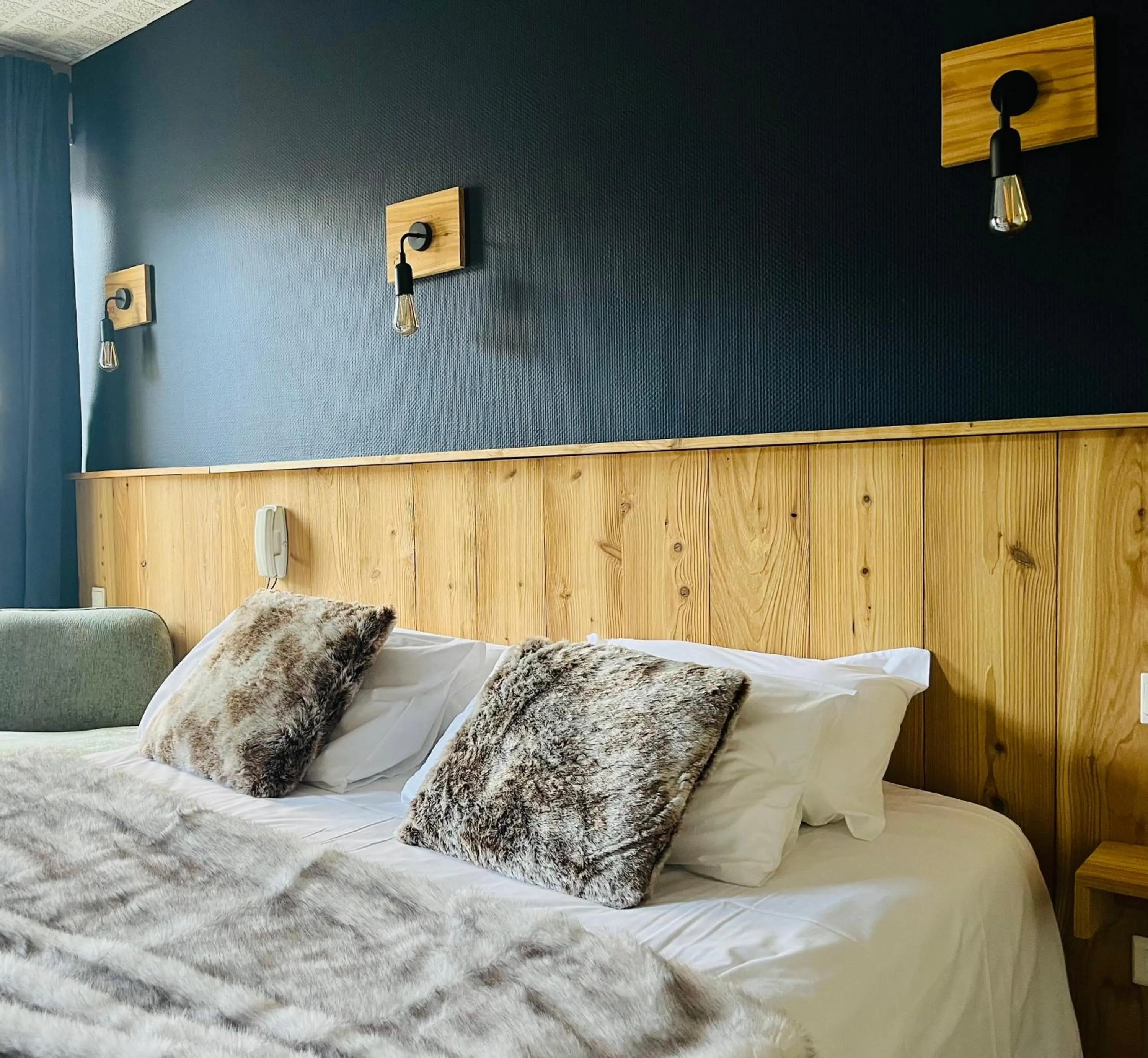 Bed in Le Sacca Hôtel restaurant