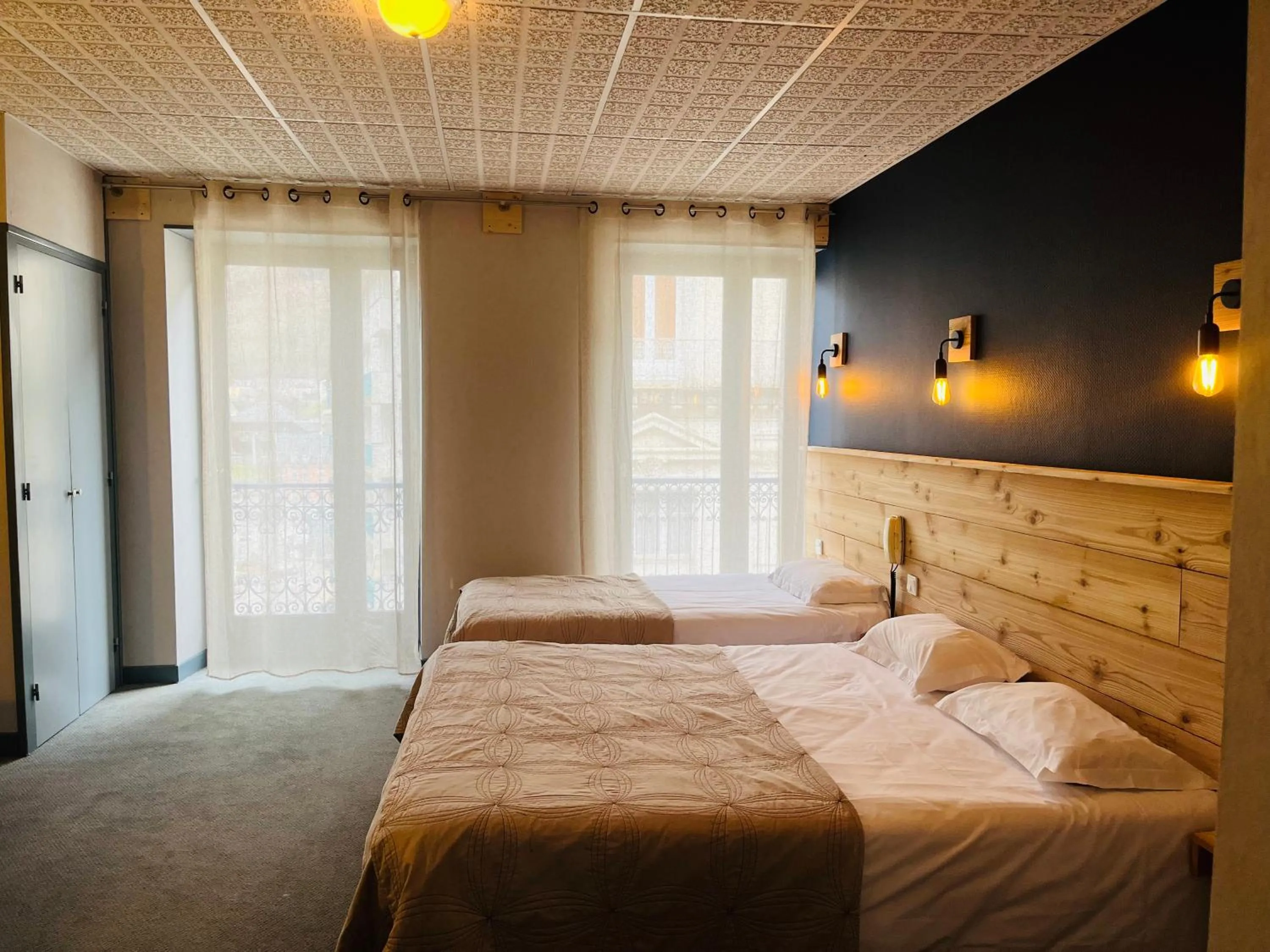 Bed in Le Sacca Hôtel restaurant