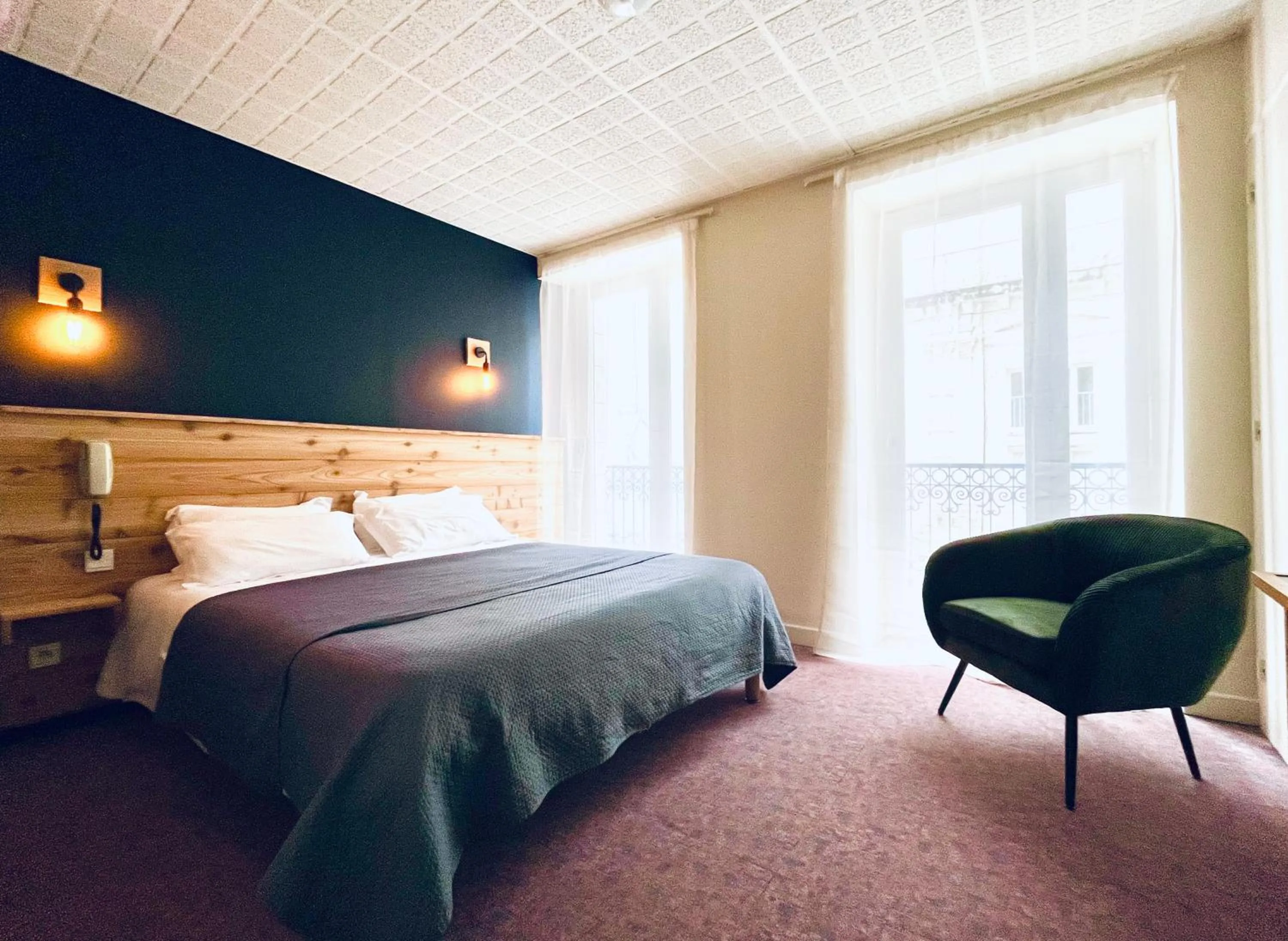 Bed in Le Sacca Hôtel restaurant