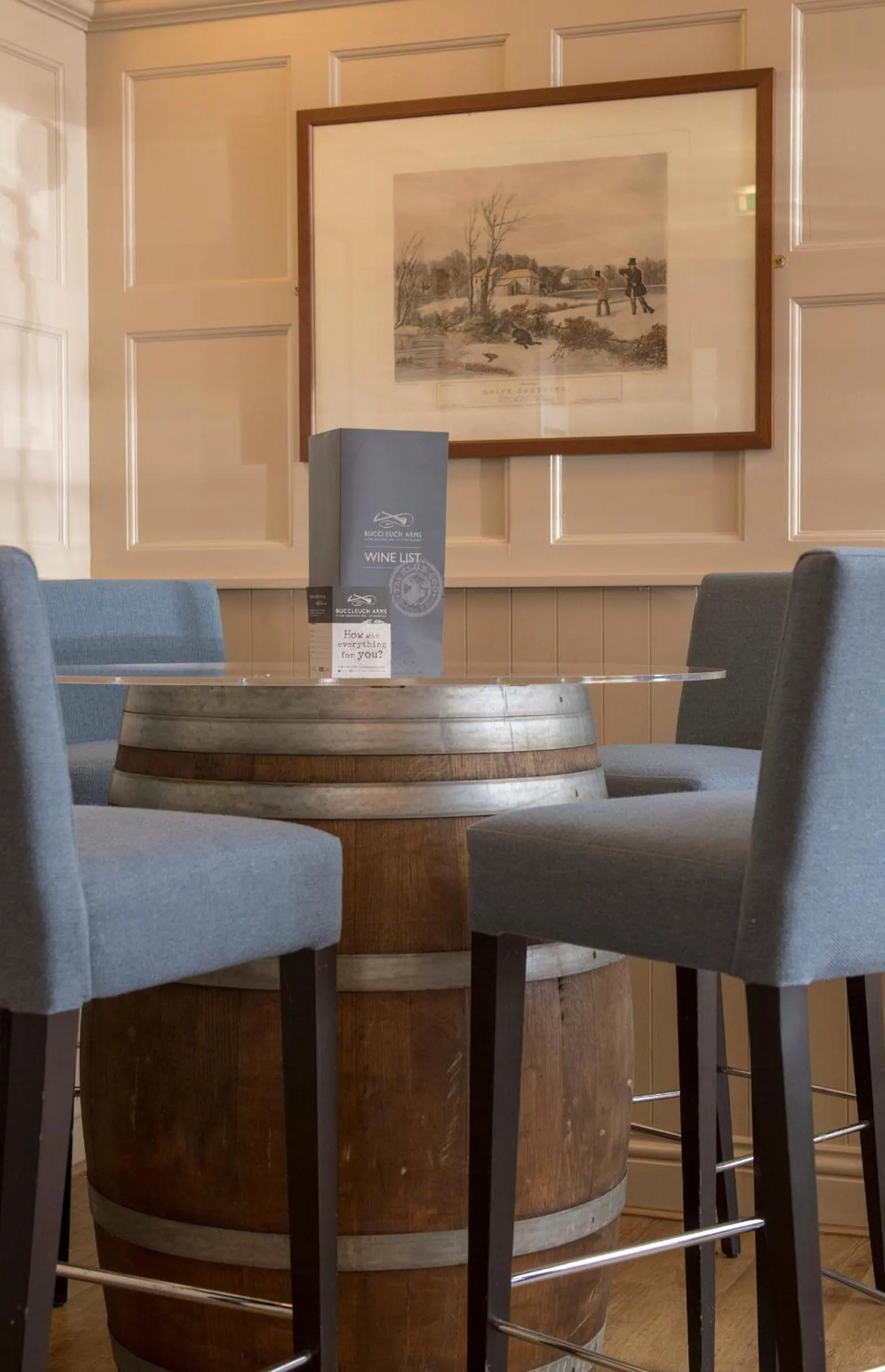 Seating area in Buccleuch Arms