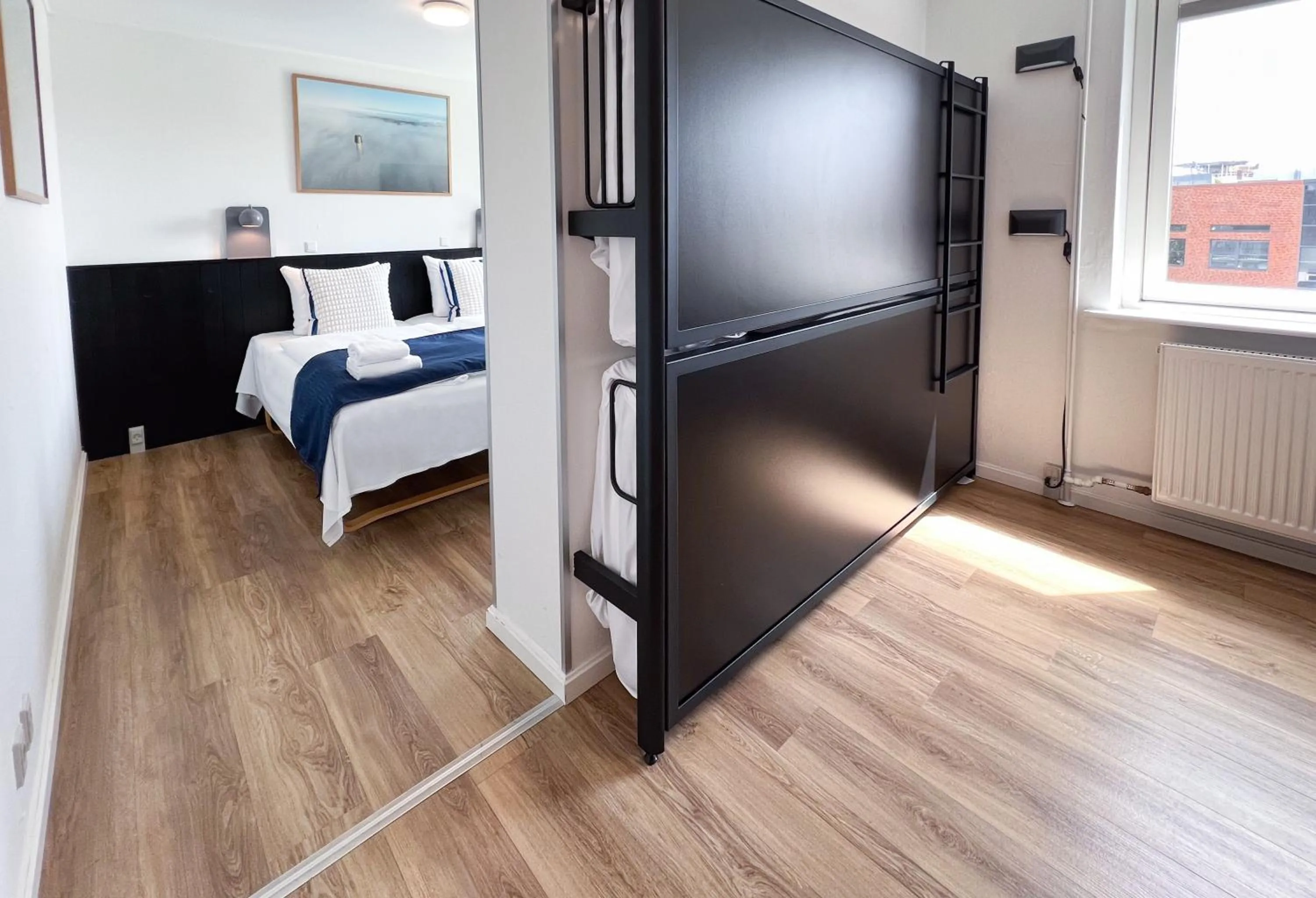 Bed in Hotel Frederikshavn