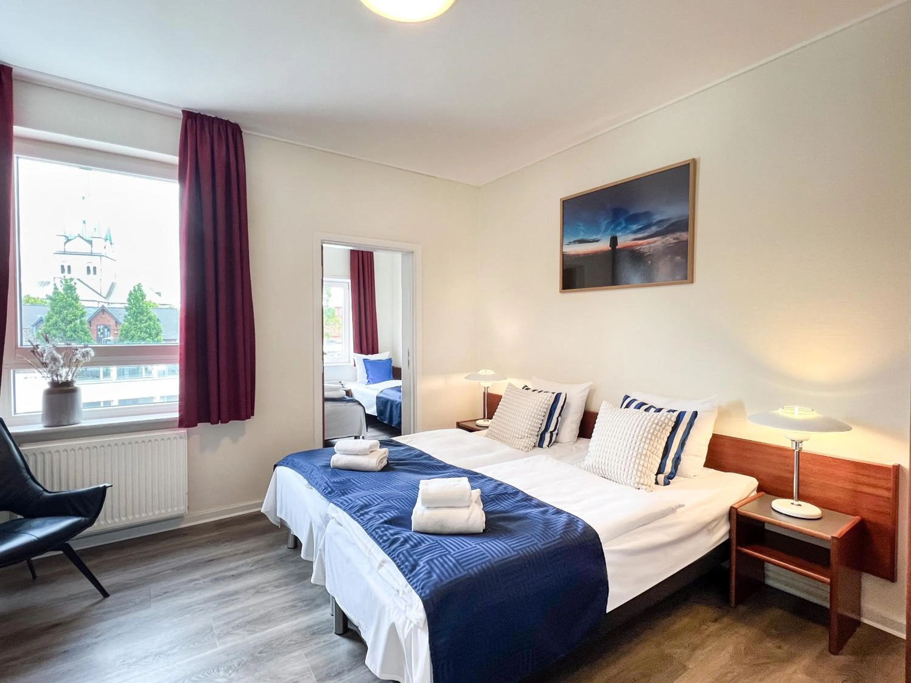 Bed in Hotel Frederikshavn