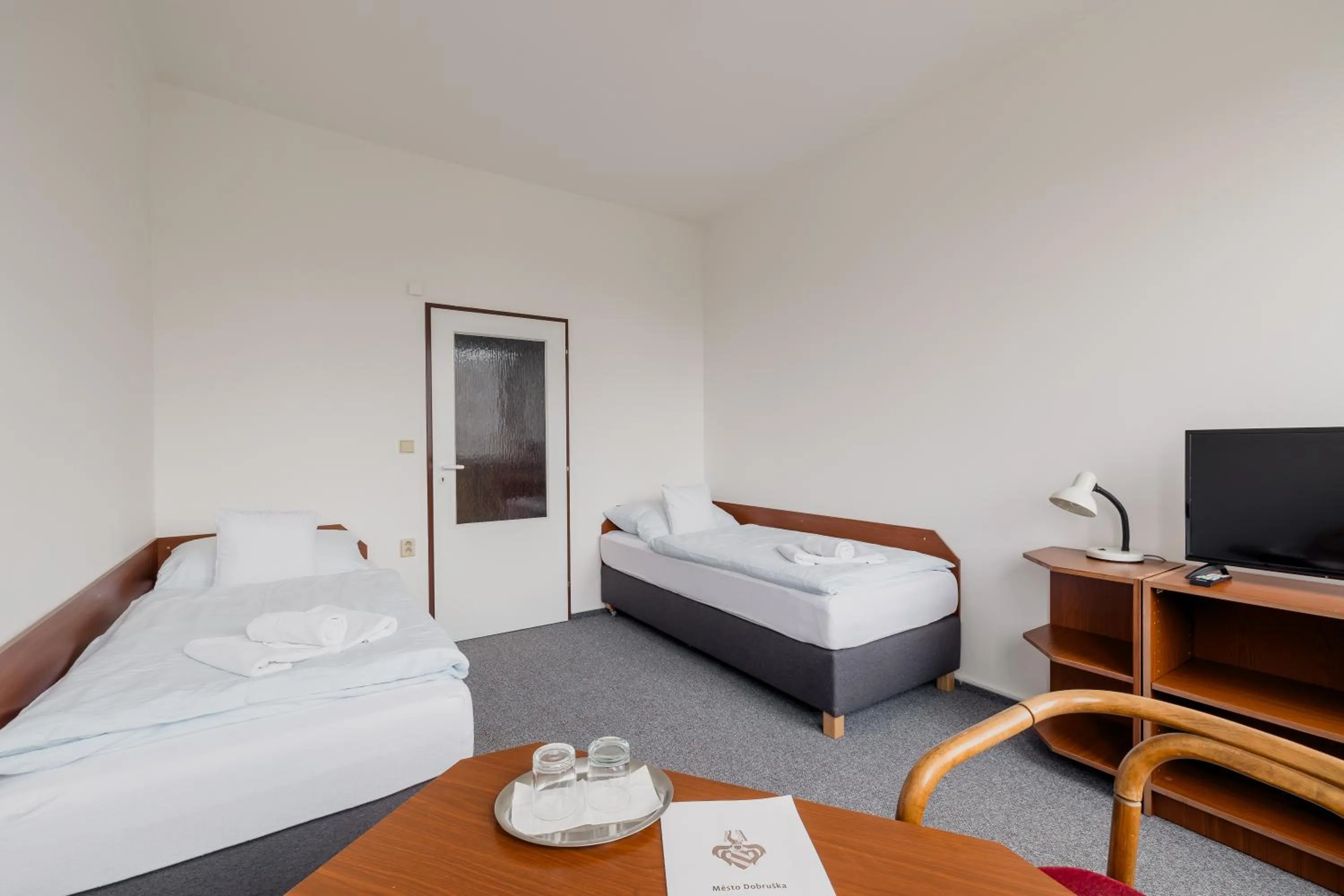 Bedroom, Bed in hotel Dobruška