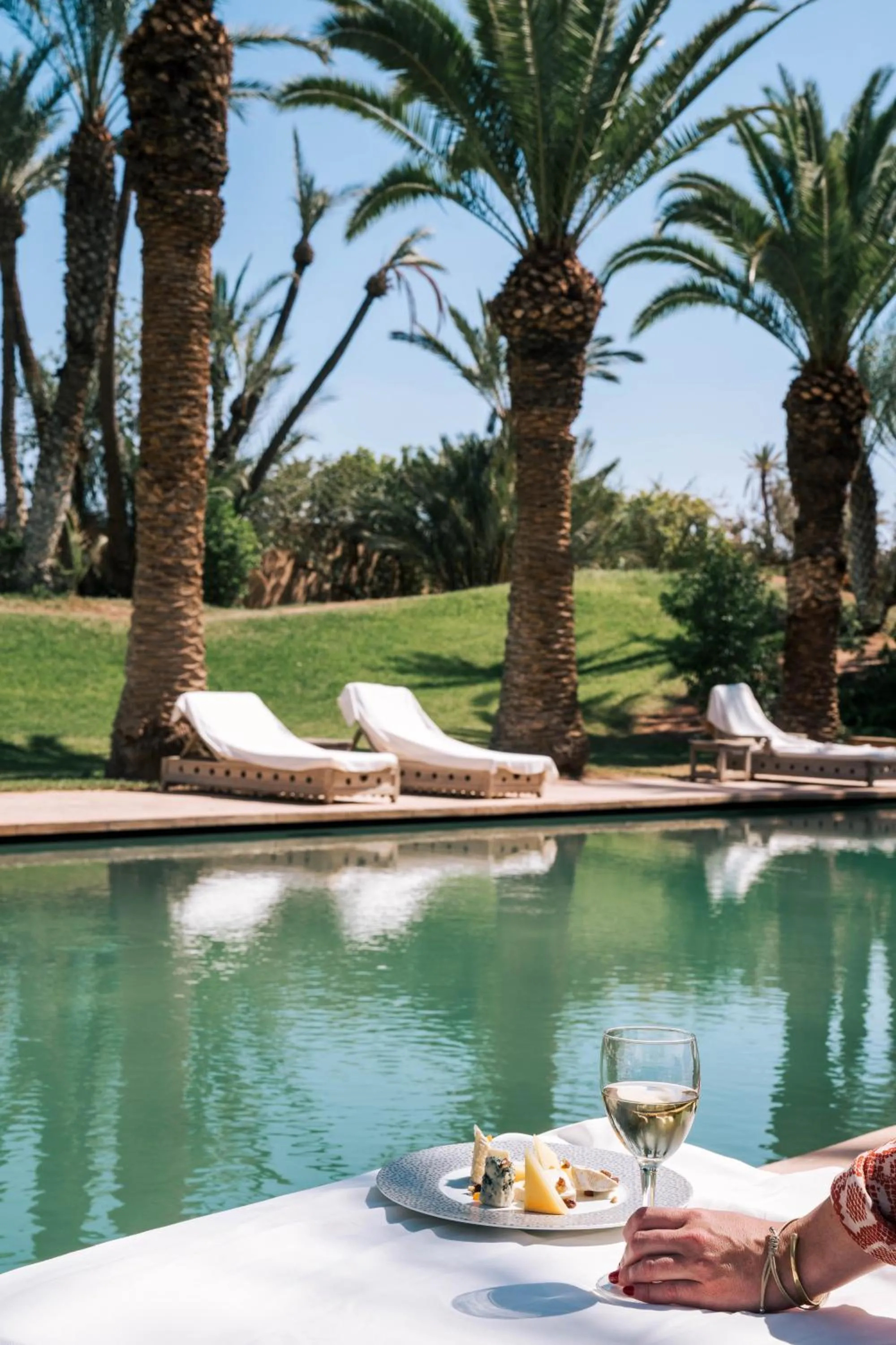 Swimming pool in Ksar Char-Bagh Small Luxury Hotels