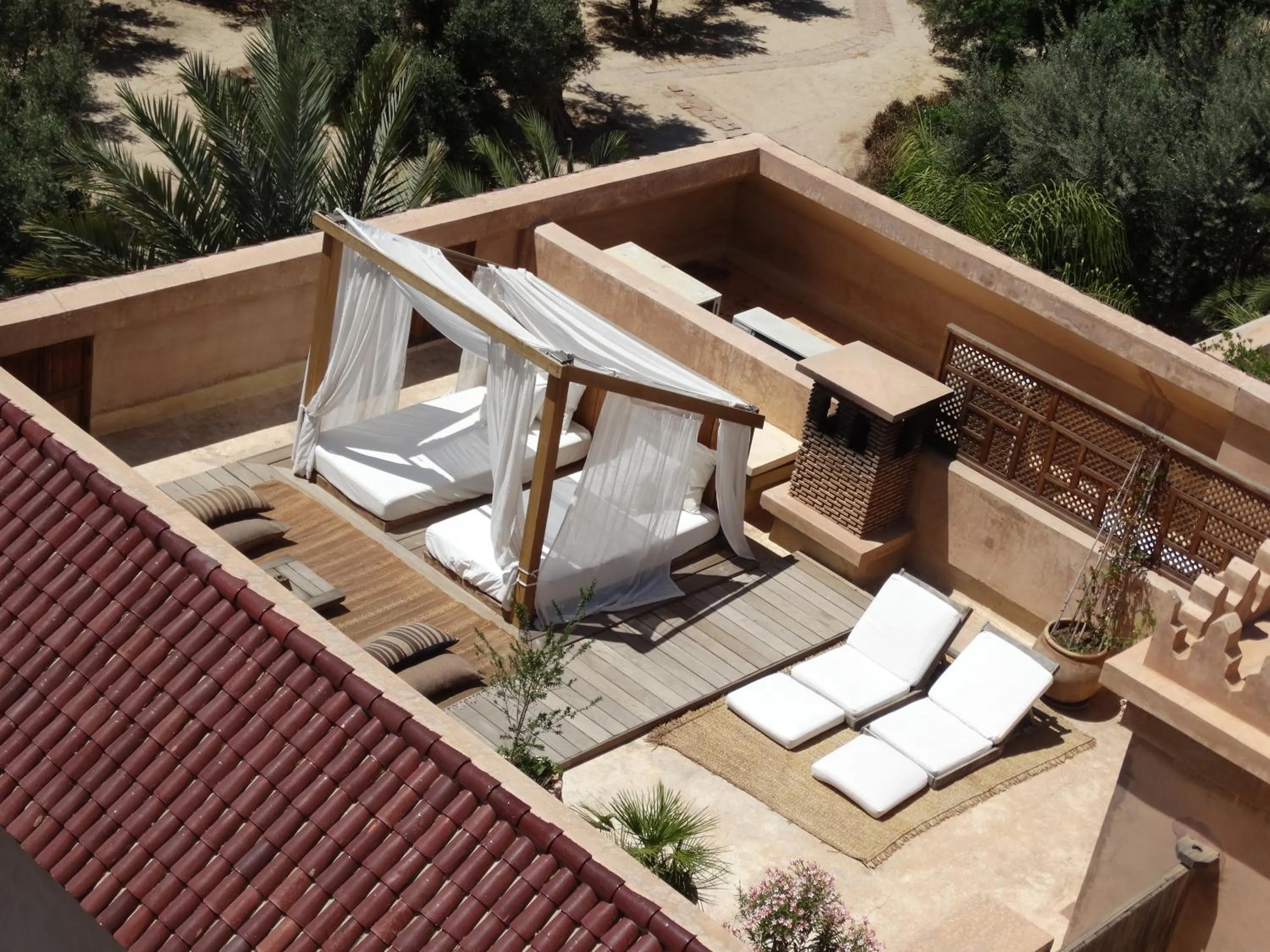 Patio in Ksar Char-Bagh Small Luxury Hotels